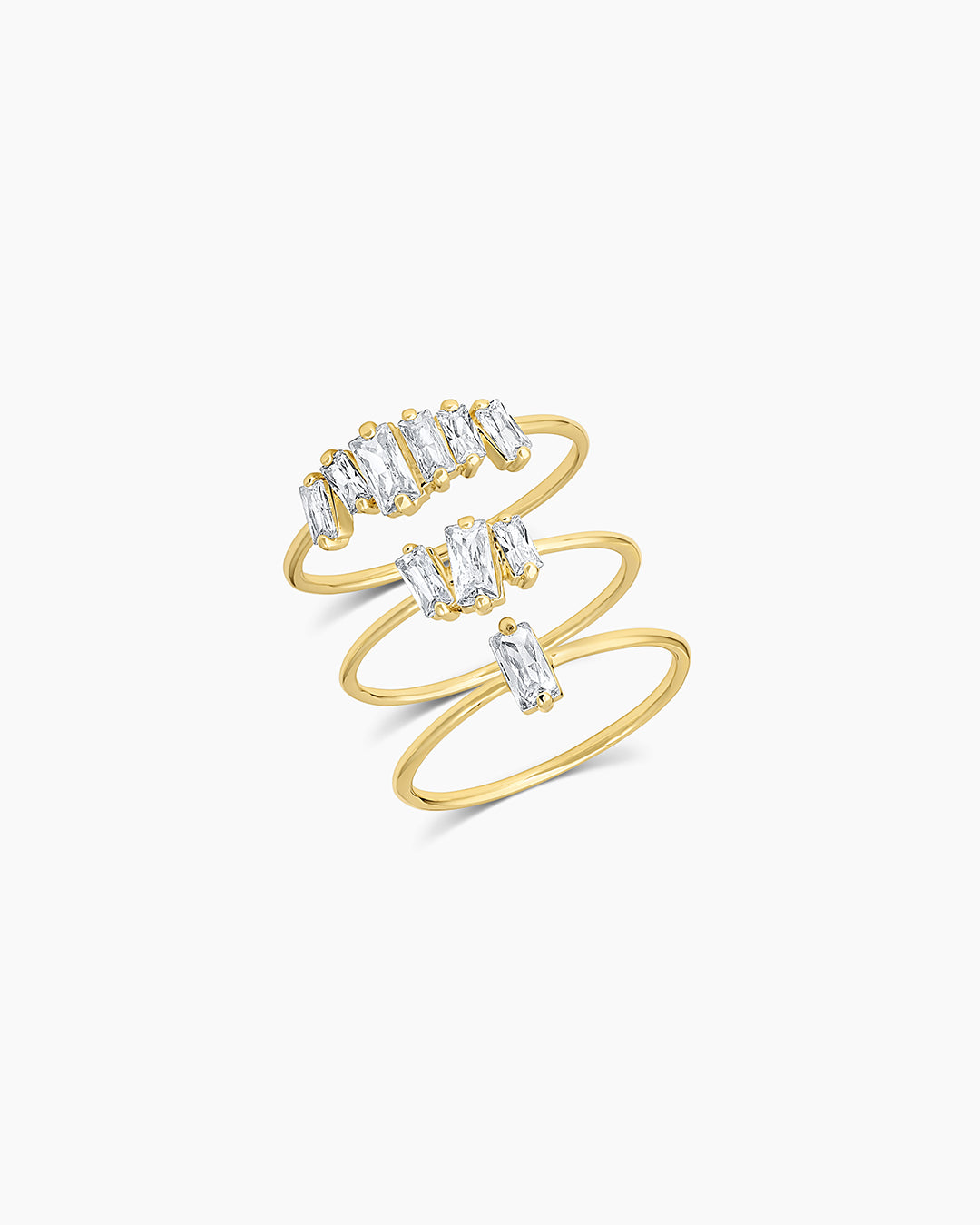 Amara Ring set || option::18K Gold Plated