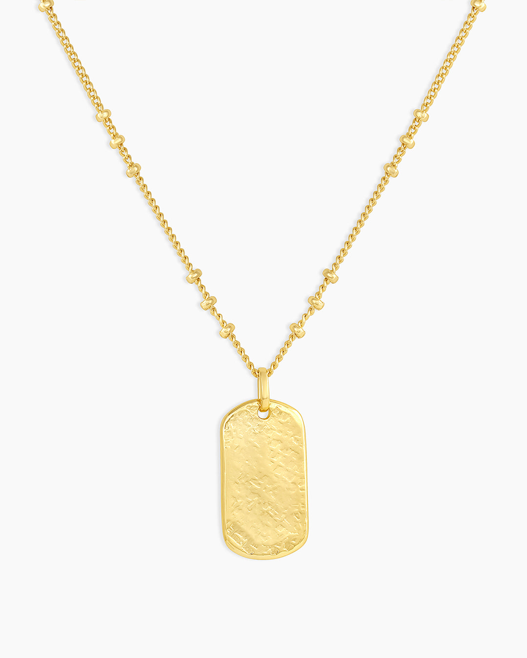 Griffin Dog Tag Necklace || option::18K Gold Plated