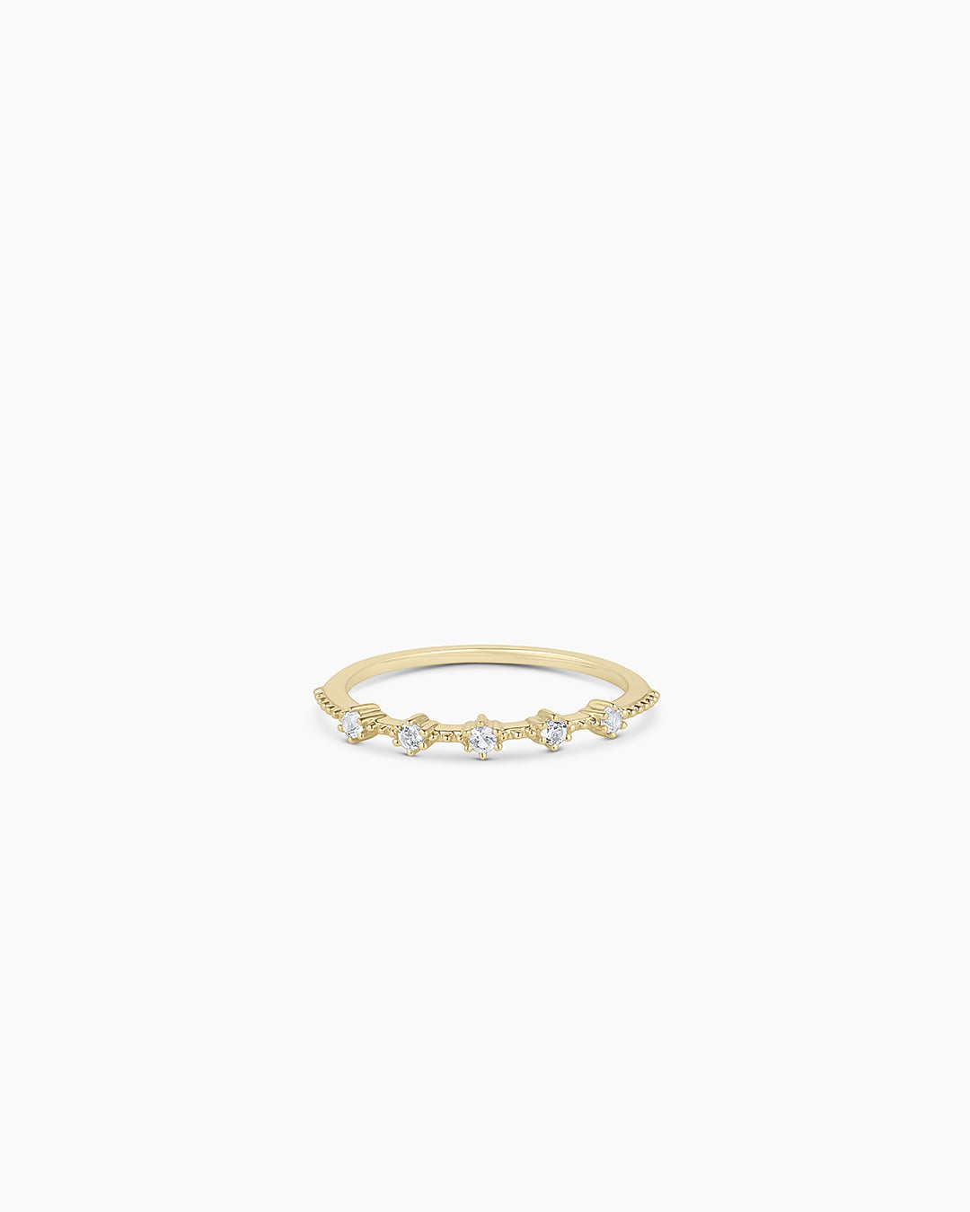 Cluster White Topaz Ring || option::14K Solid Gold