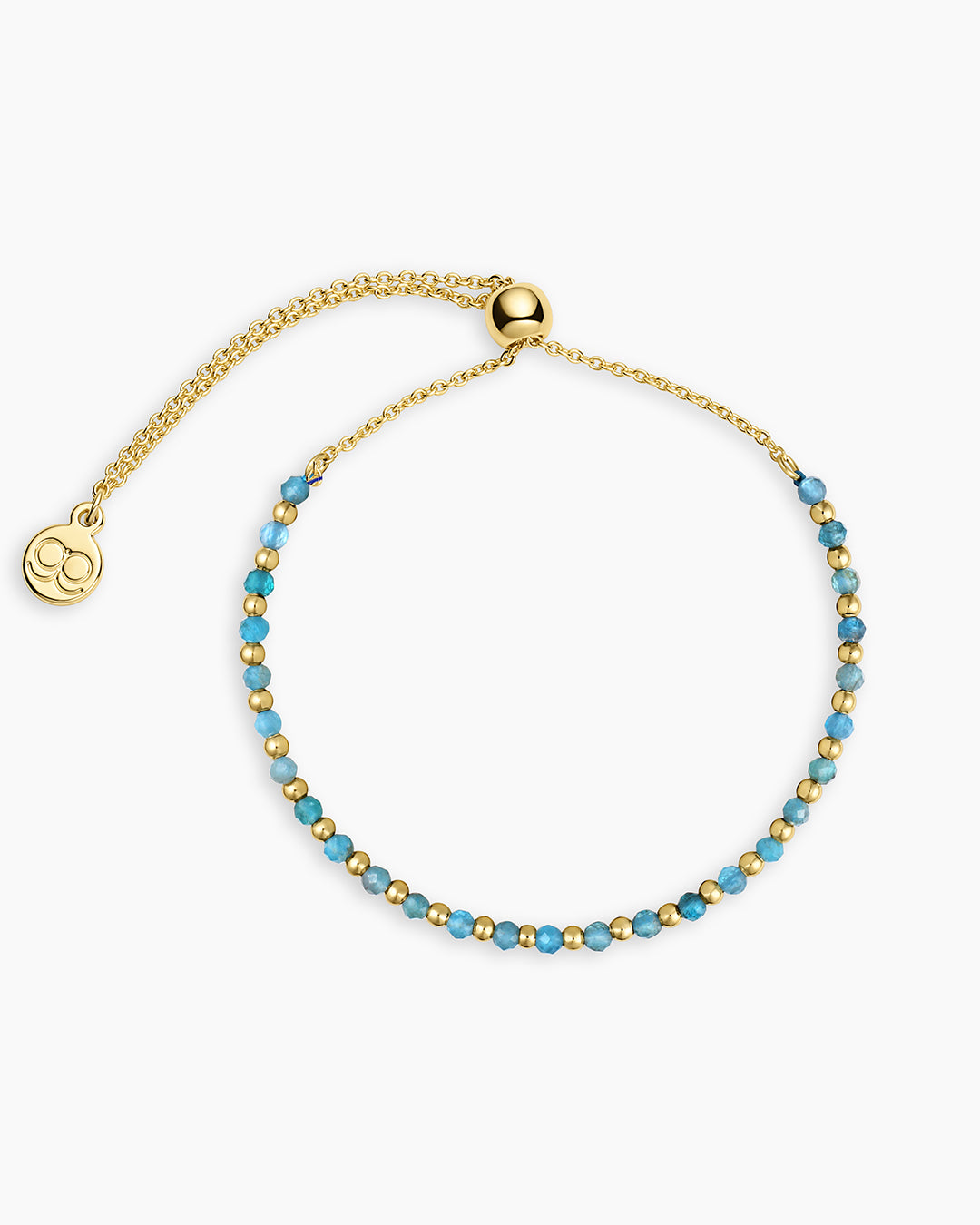 Power Gemstone Brooks Bracelet for Inspiration || option::18K Gold Plated, Apatite - Inspiration