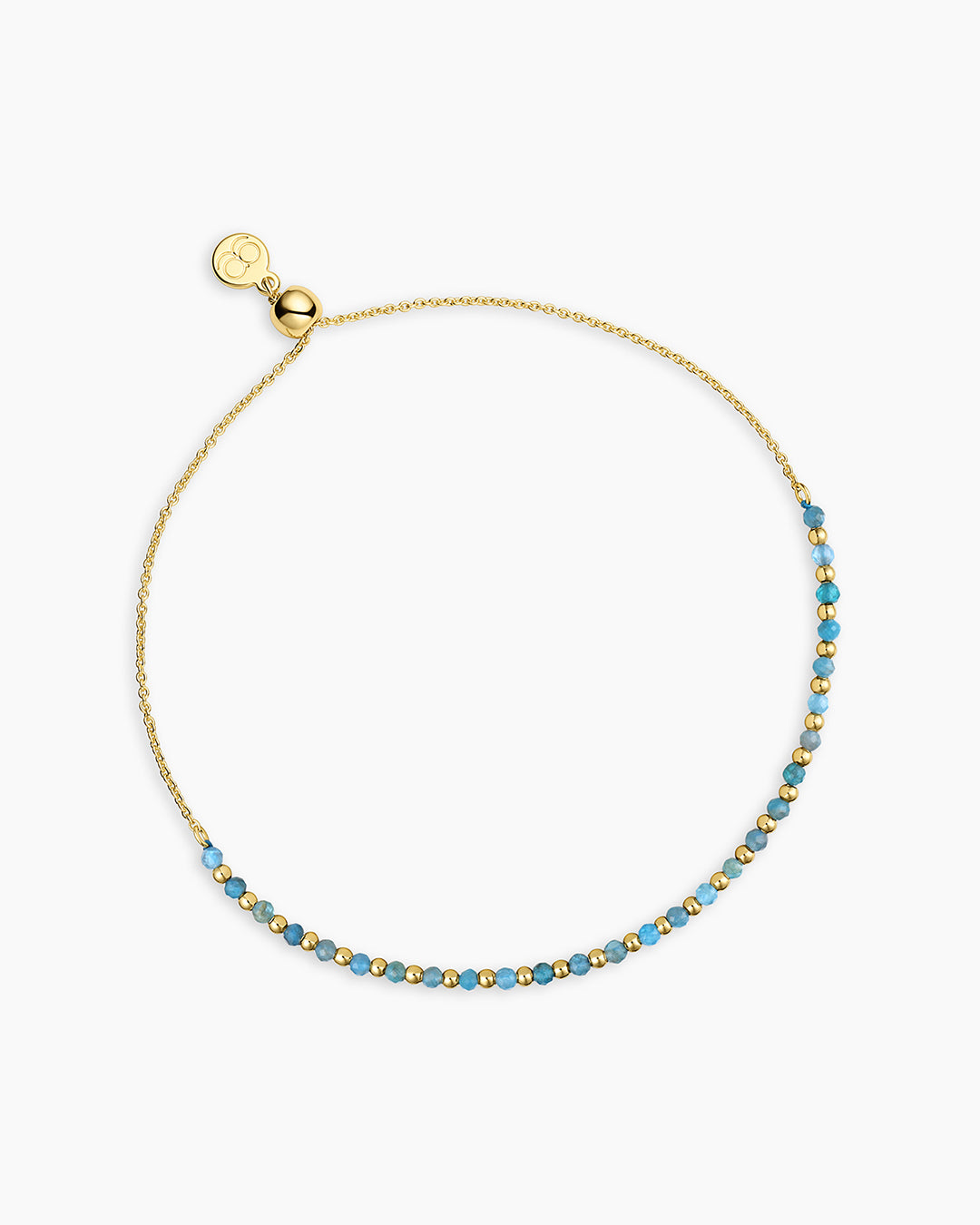Power Gemstone Brooks Bracelet for Inspiration || option::18K Gold Plated, Apatite - Inspiration