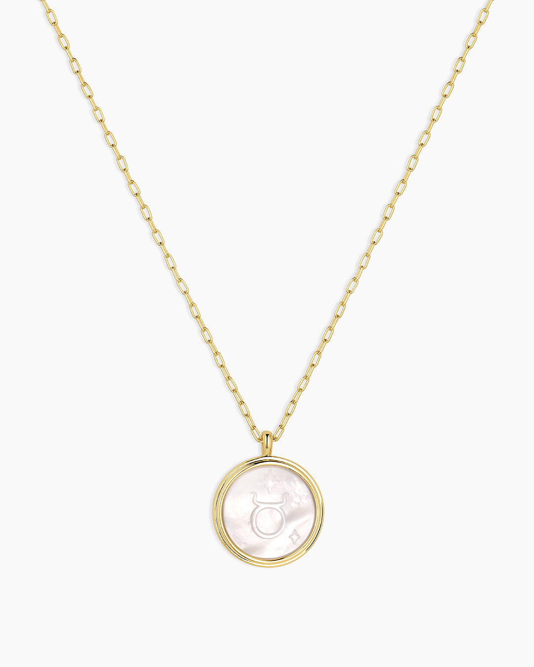 Zodiac Necklace - Gemini, Astrology Coin Necklace, Gemini Necklace || option::18K Gold Plated, Taurus