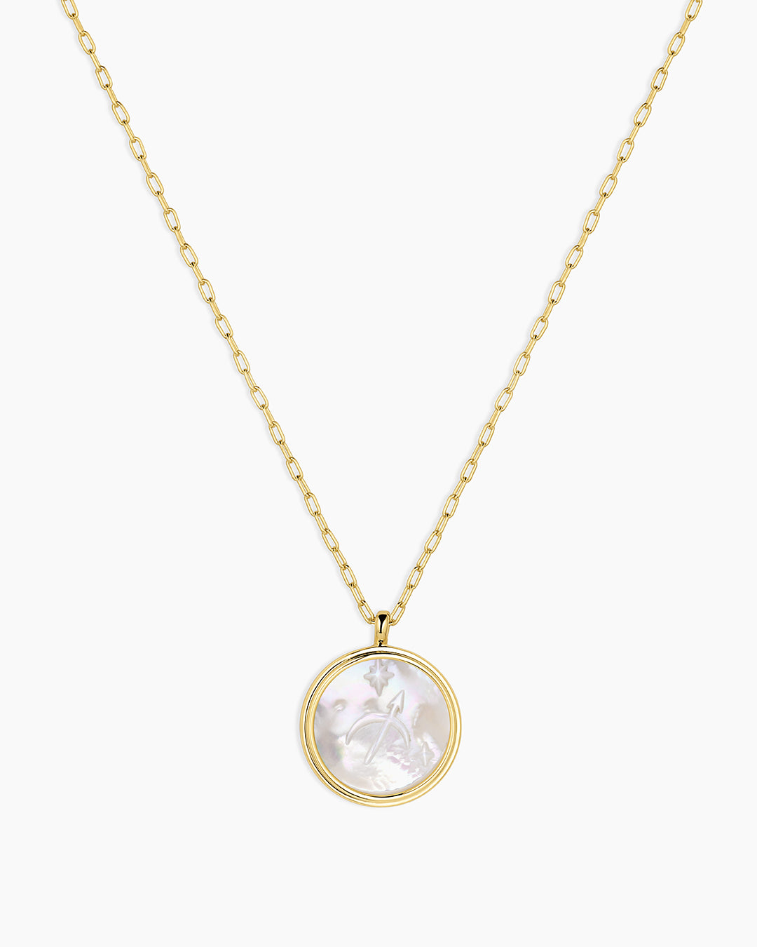 Zodiac Necklace - Aquarius, Astrology Coin Necklace, Aquarius Necklace || option::18K Gold Plated, Sagittarius