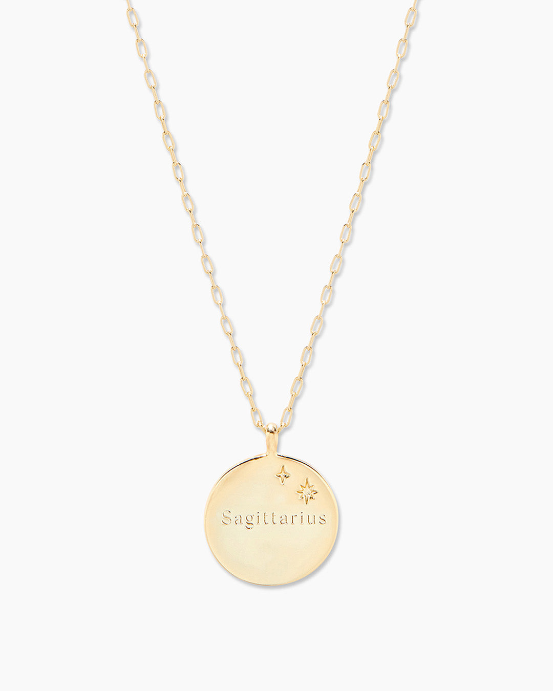 Zodiac Necklace - Sagittarius, Astrology Coin Necklace, Sagittarius Necklace || option::18K Gold Plated, Sagittarius