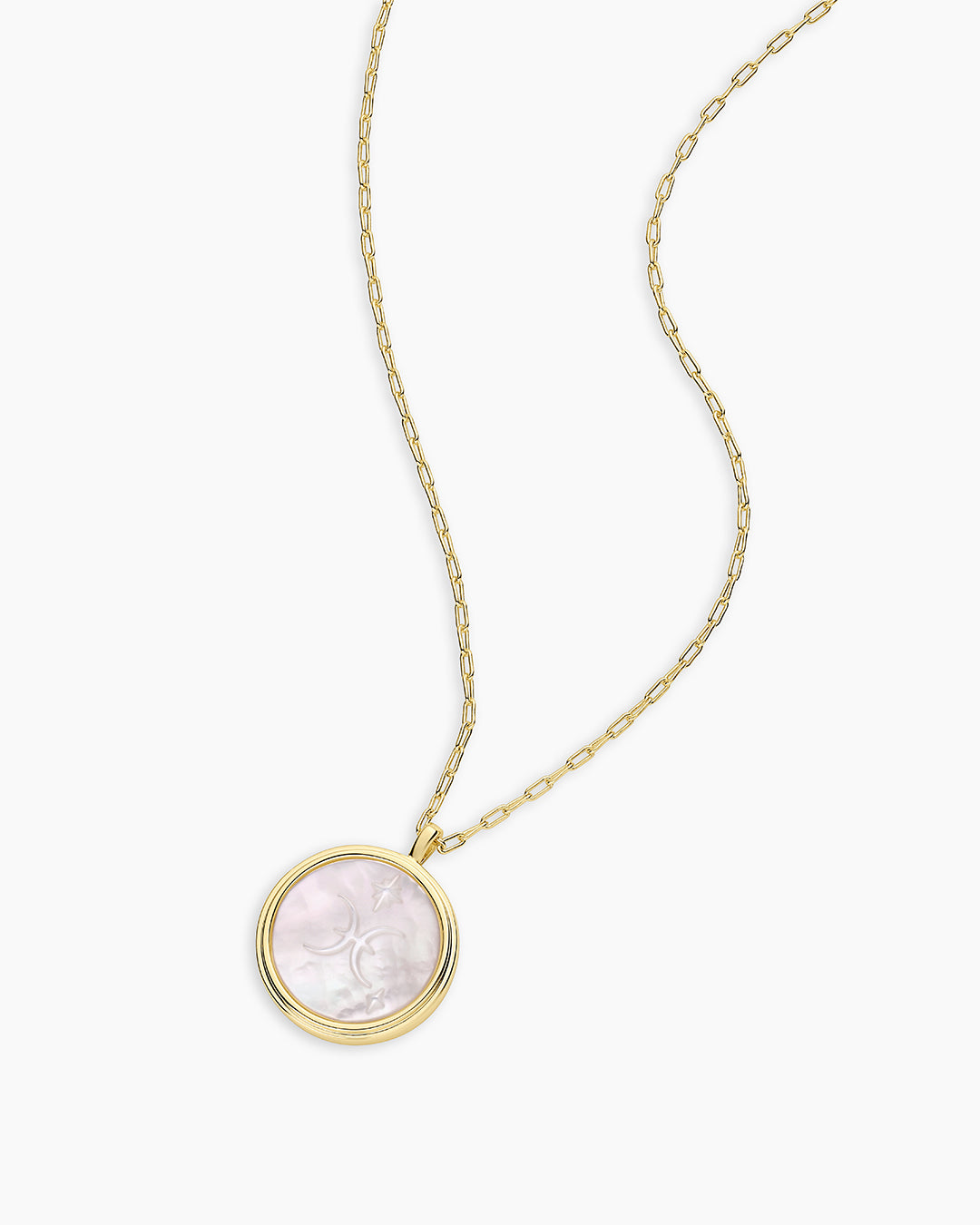 Zodiac Necklace - Aquarius, Astrology Coin Necklace, Aquarius Necklace || option::18K Gold Plated, Pisces