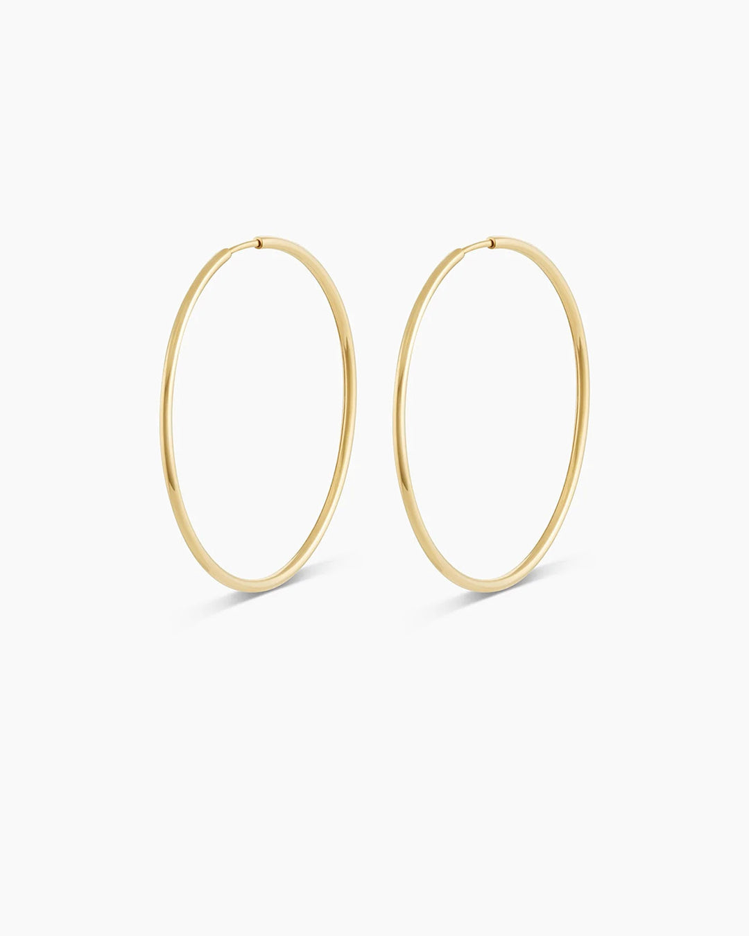 Classic Gold Hoop || option::14K Solid Gold, 30mm
