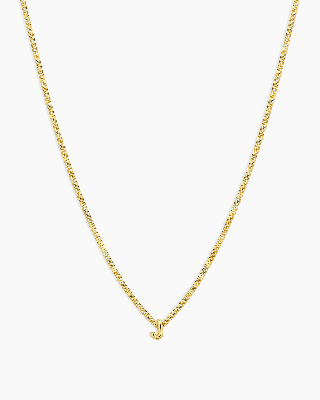 Wilder Mini Alphabet Necklace || option::18K Gold Plated, J