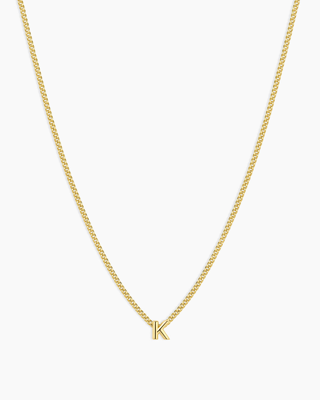 Wilder Mini Alphabet Necklace || option::18K Gold Plated, K