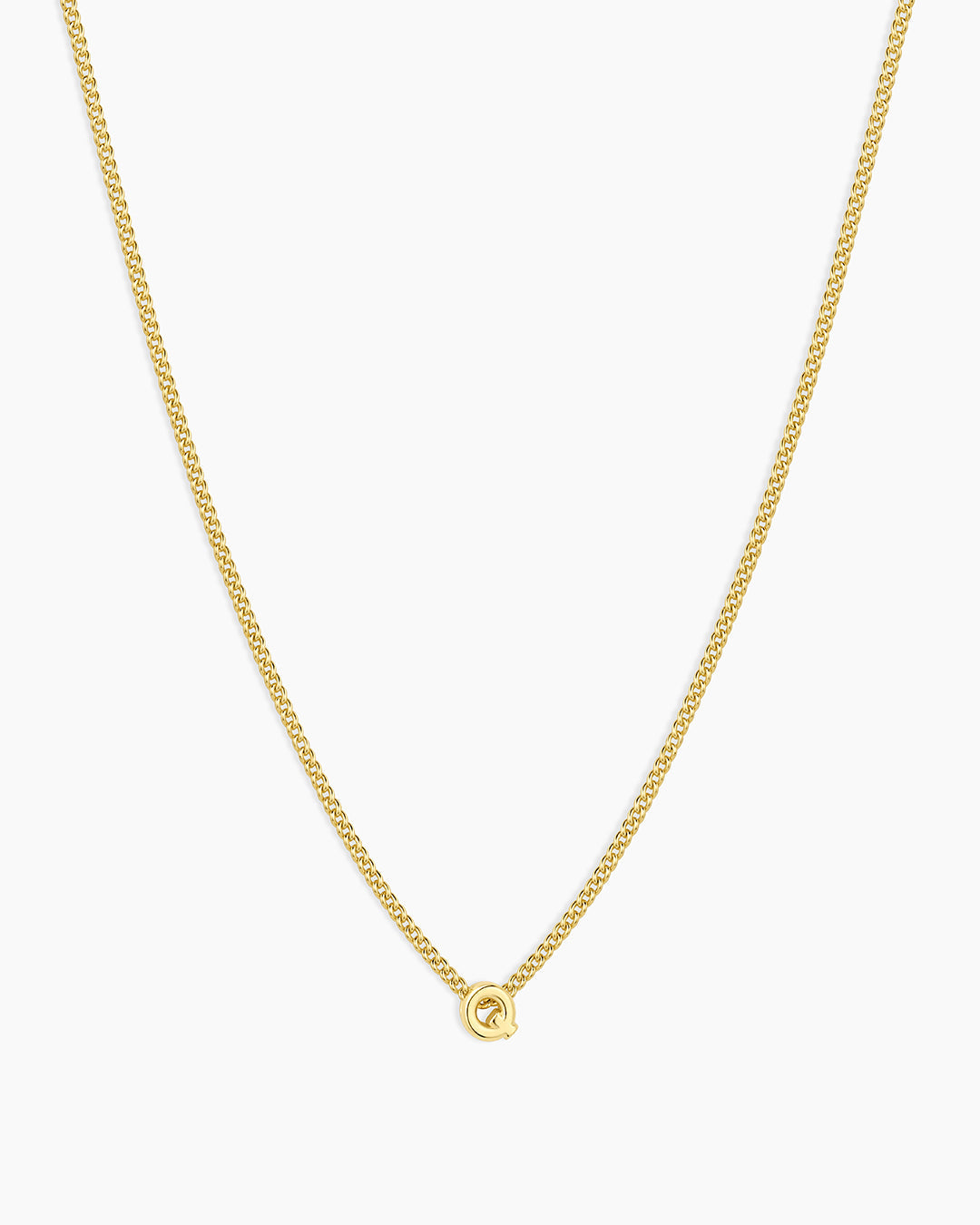 Wilder Mini Alphabet Necklace || option::18K Gold Plated, Q