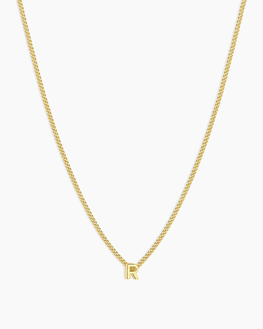 Wilder Mini Alphabet Necklace || option::18K Gold Plated, R