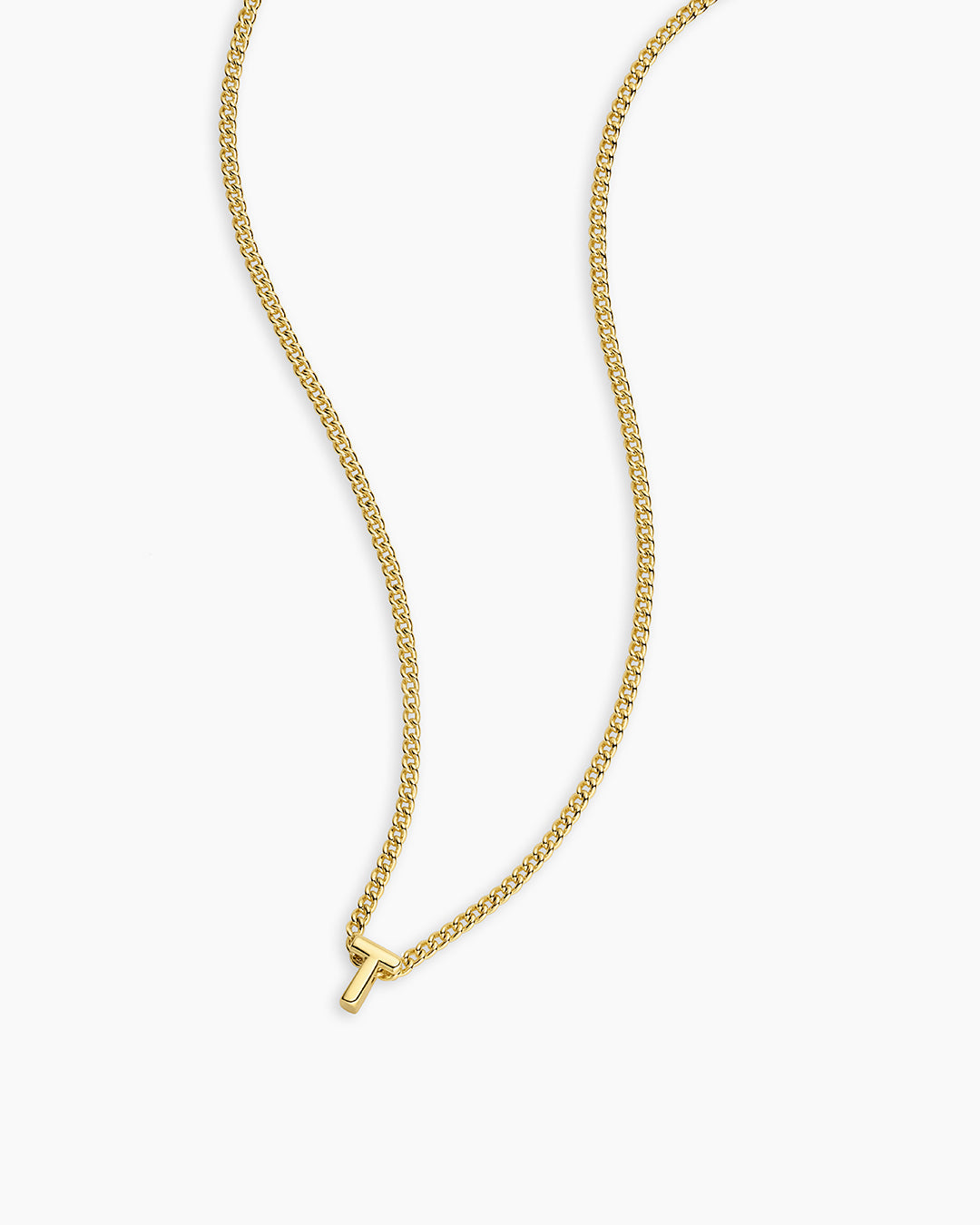 Wilder Mini Alphabet Necklace || option::18K Gold Plated, T