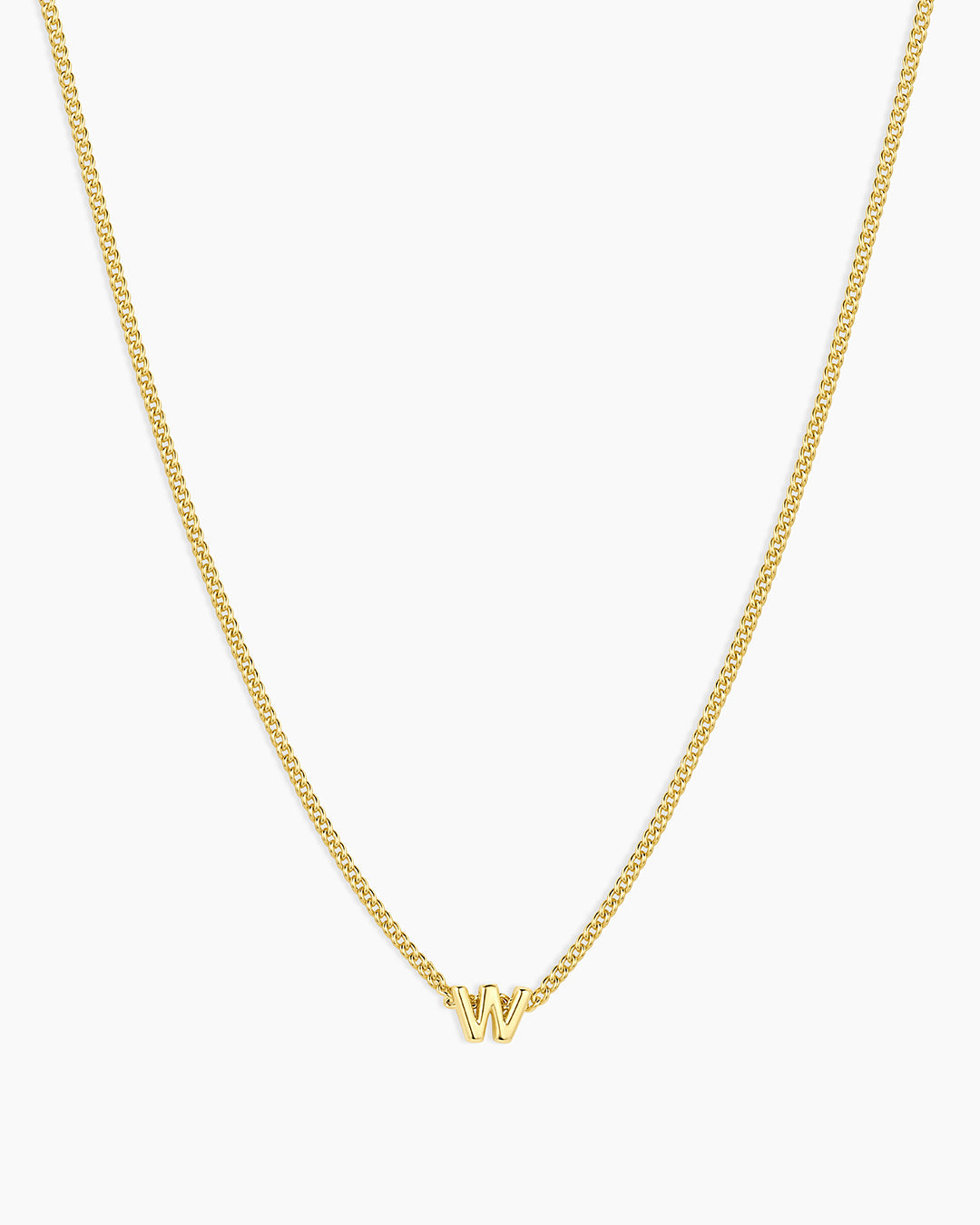 Wilder Mini Alphabet Necklace || option::18K Gold Plated, W