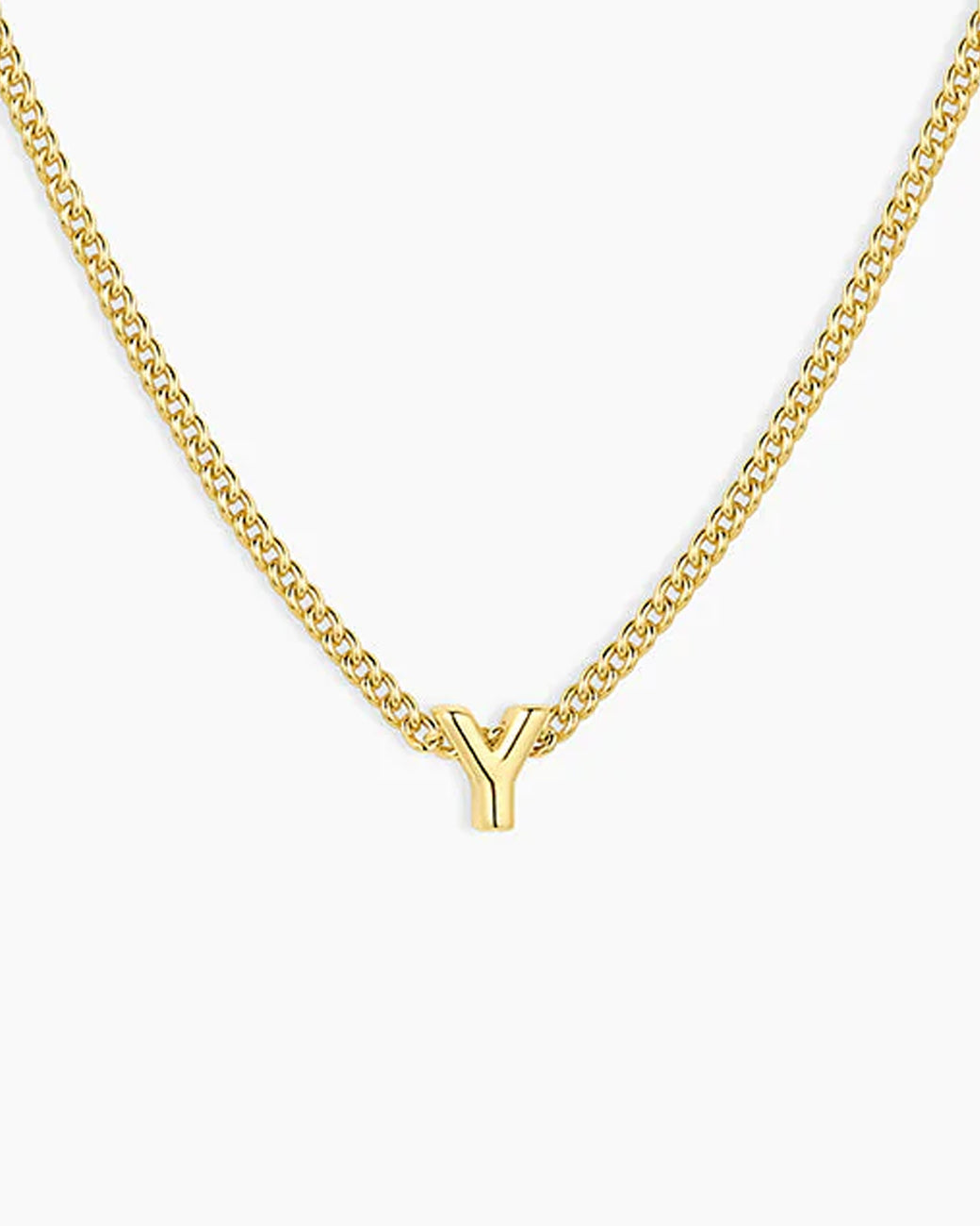 Wilder Mini Alphabet Necklace || option::18K Gold Plated, Y