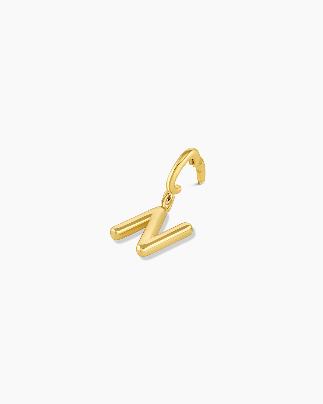 Alphabet Helium Parker Charm #N || option::18K Gold Plated, N