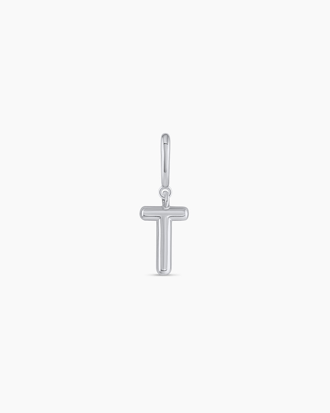 Alphabet Helium Parker Charm || option:: Silver Plated, T