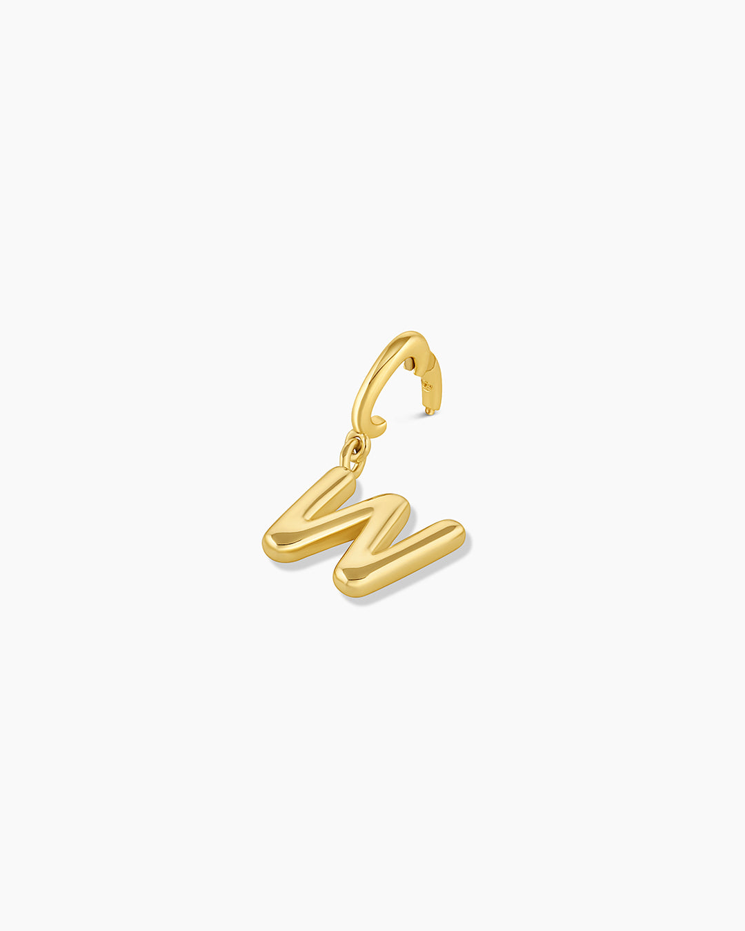 Alphabet Helium Parker Charm #W || option::18K Gold Plated, W
