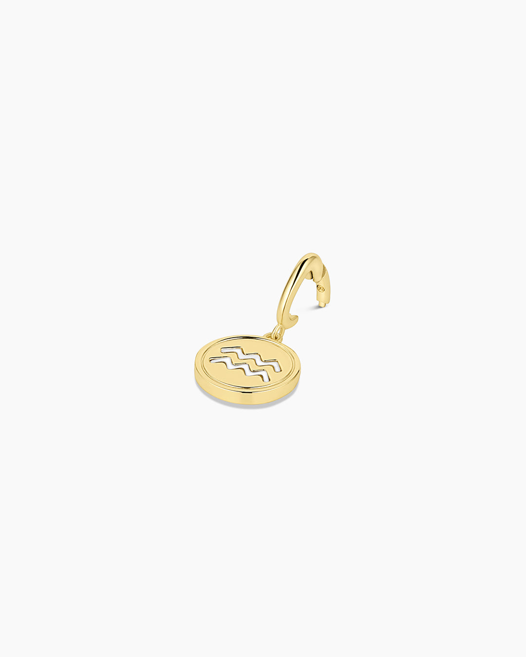 Zodiac Parker Charm || option::18K Gold Plated, Aquarius