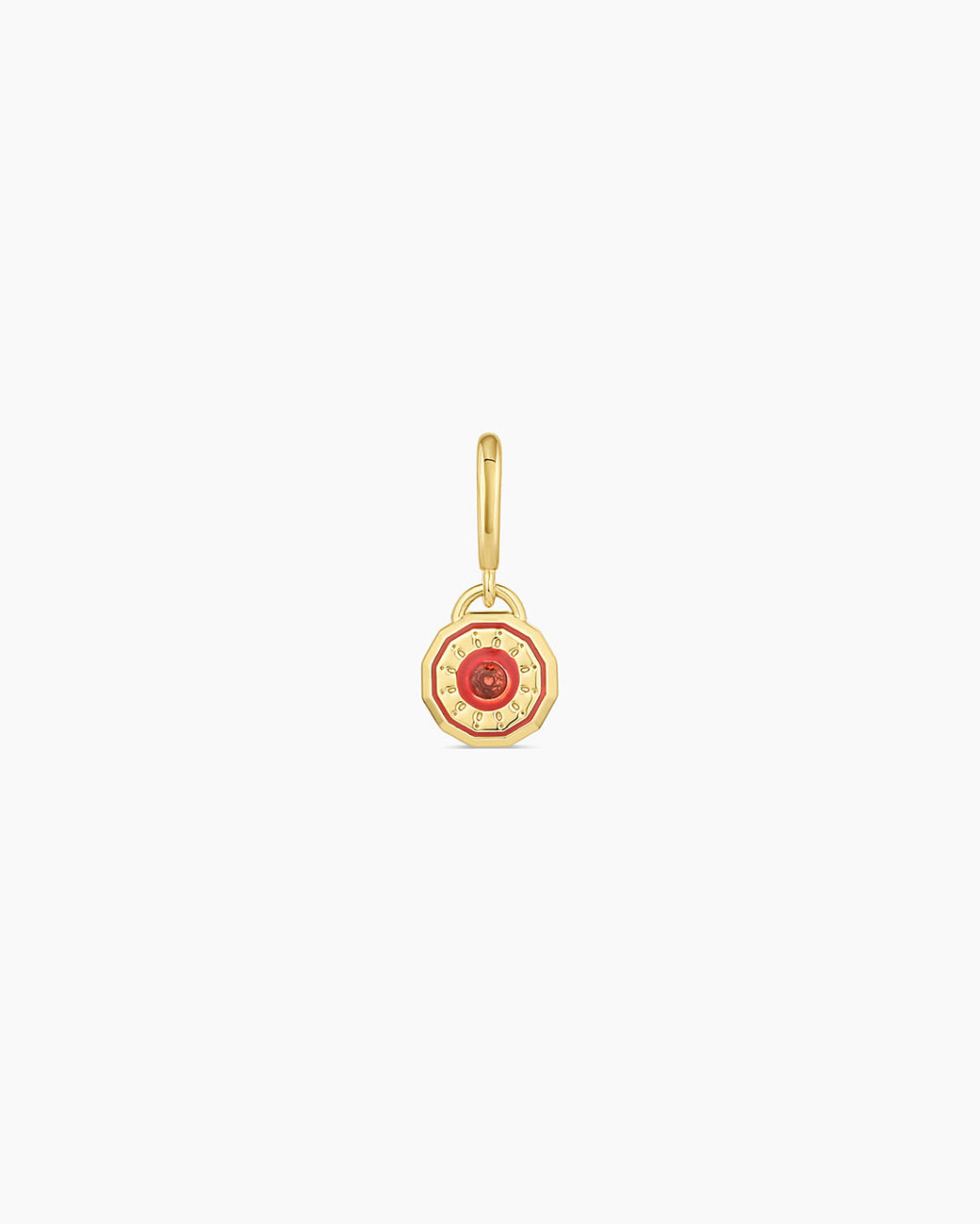 Birthstone Parker Charm || option::18K Gold Plated, Ruby - July