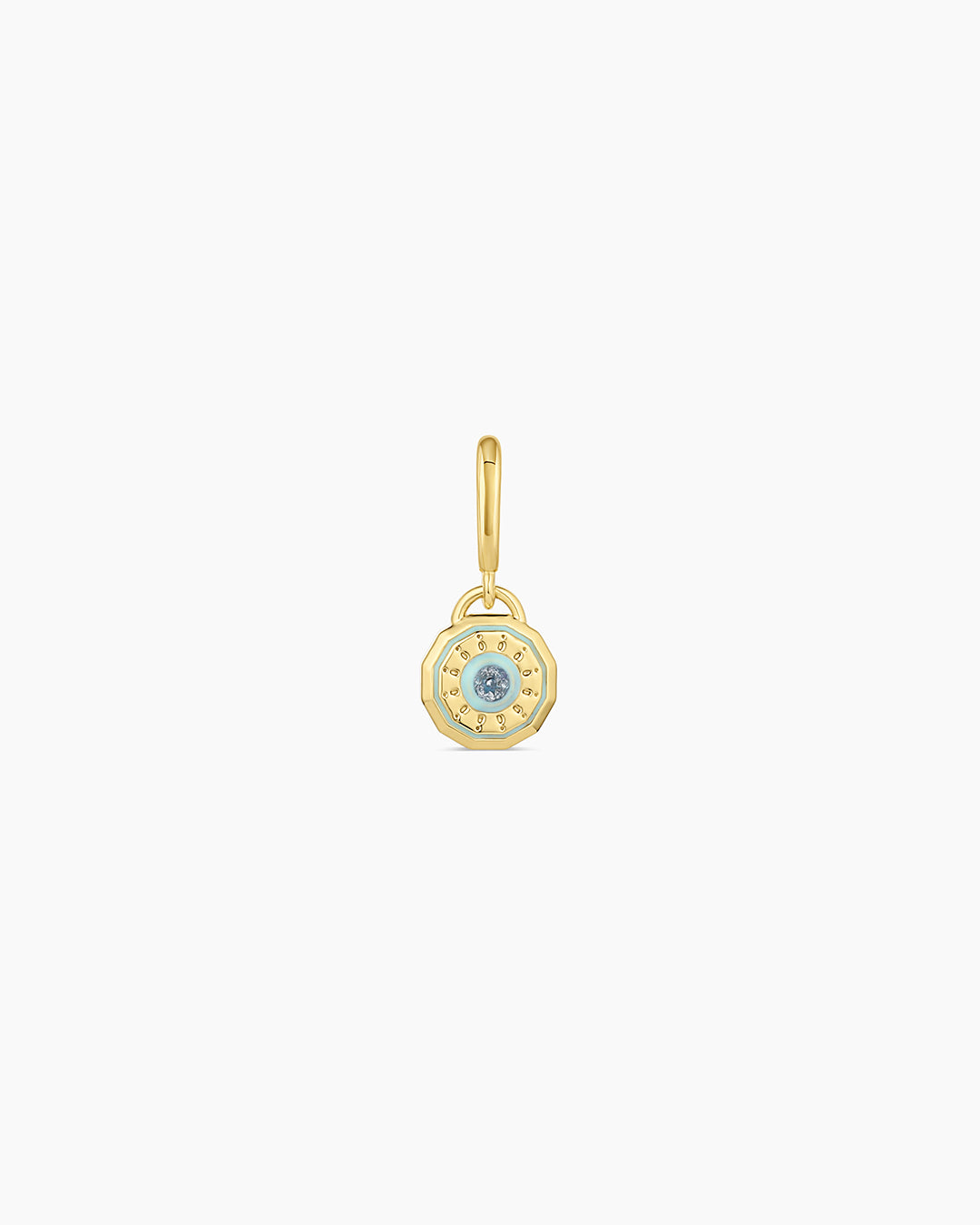 Birthstone Parker Charm || option::18K Gold Plated, Aquamarine - March