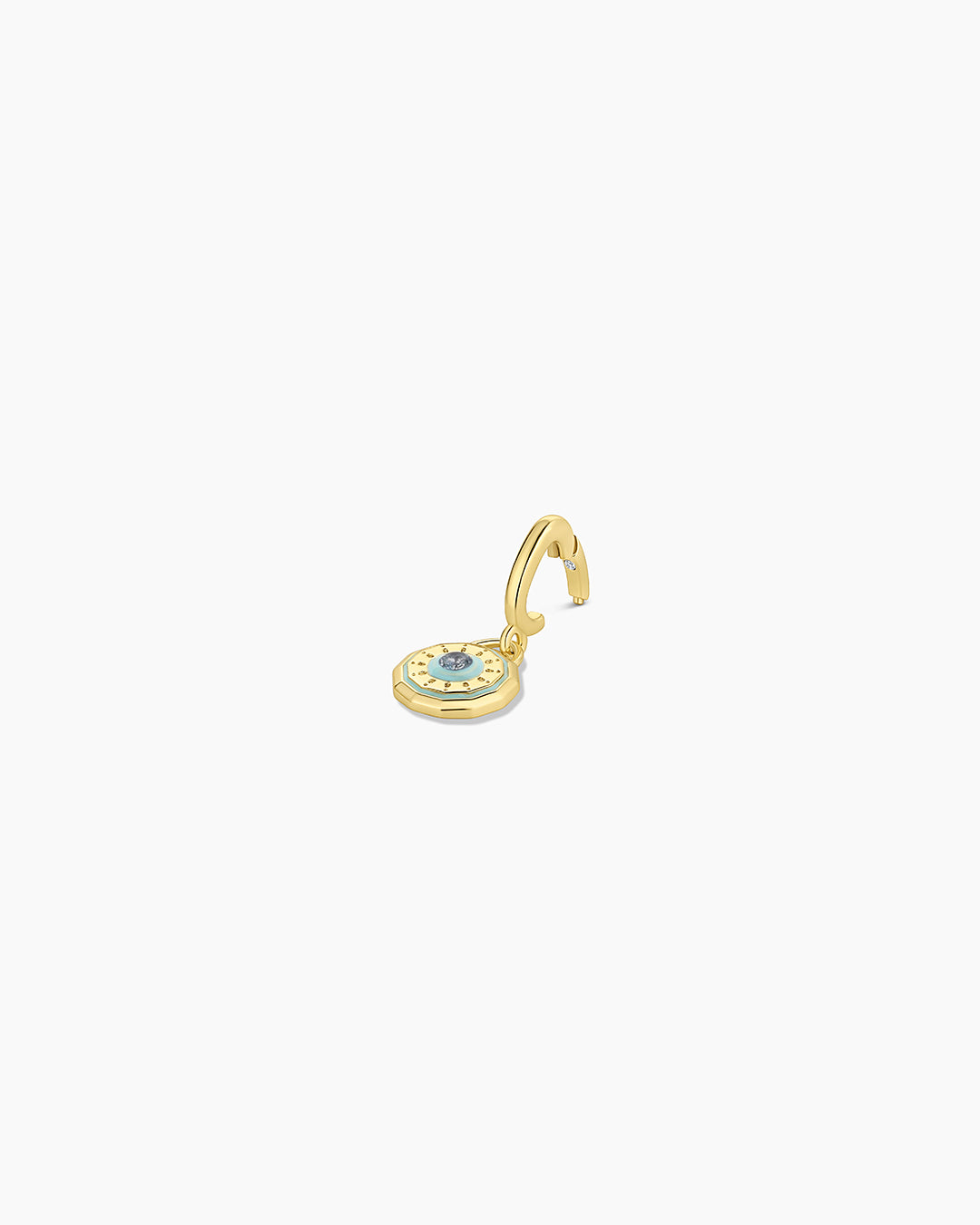 Birthstone Parker Charm || option::18K Gold Plated, Aquamarine - March