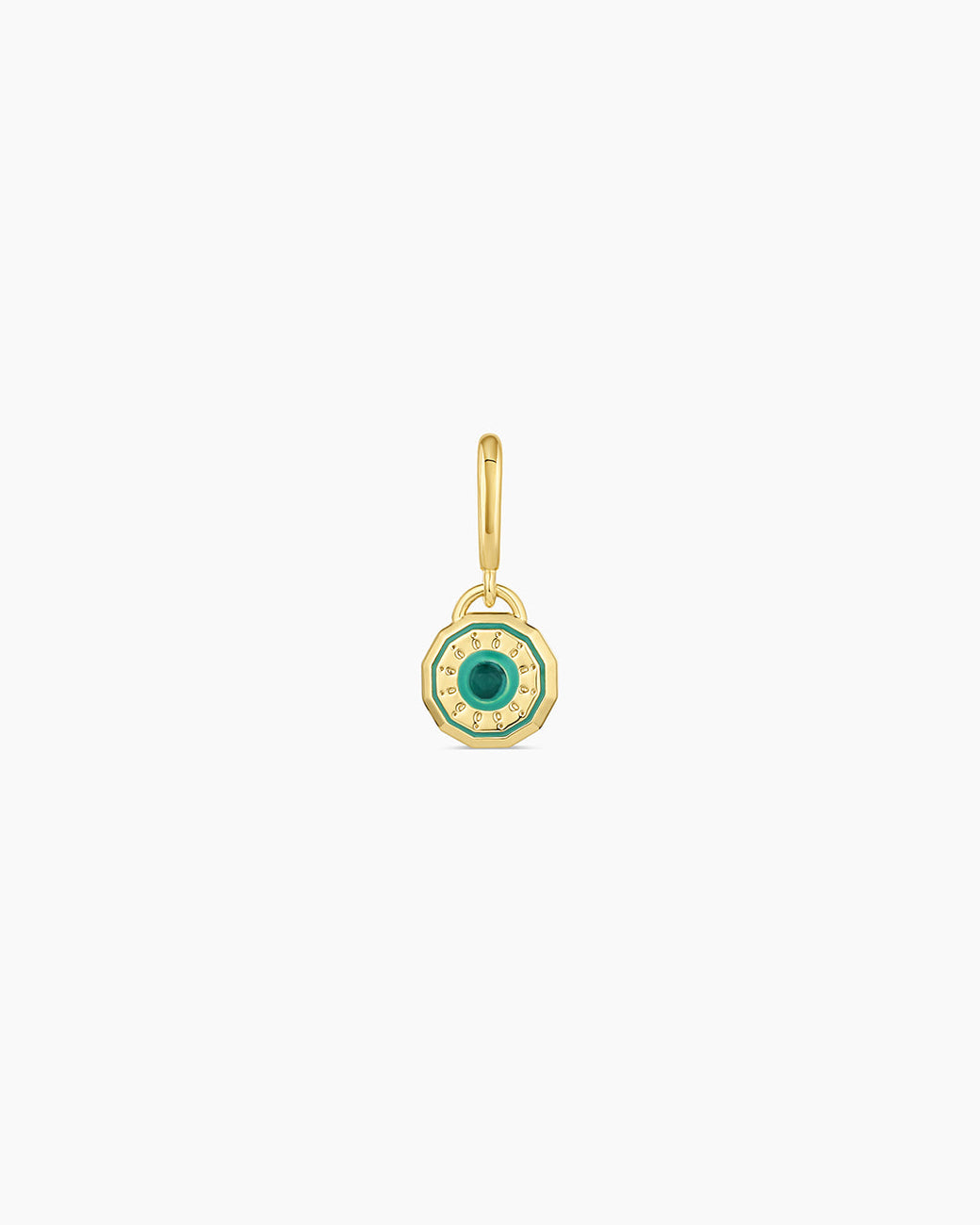 Birthstone Parker Charm || option::18K Gold Plated, Green Agate - May