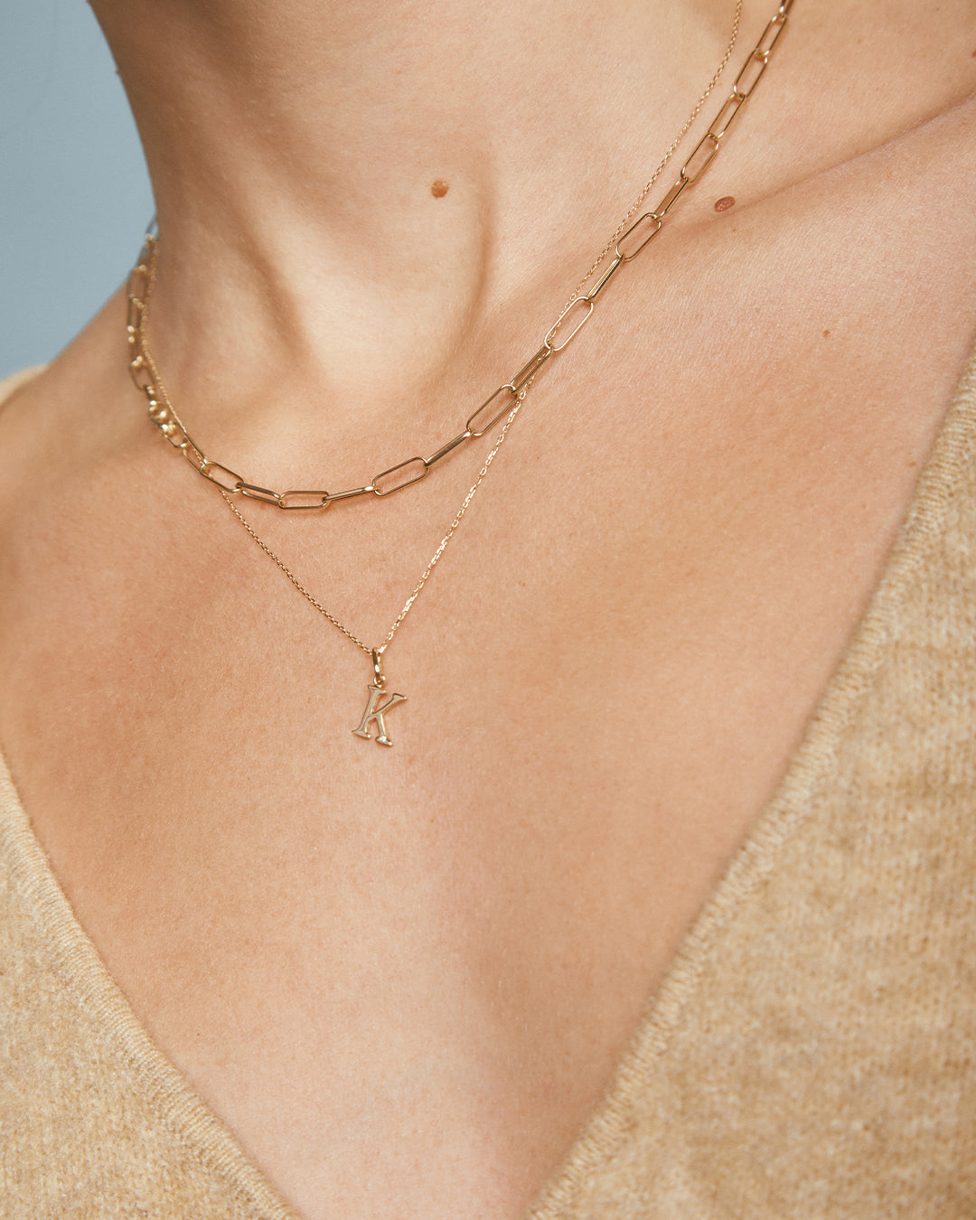 Diamond Vintage Alphabet Charm || option::14K Solid Gold, D