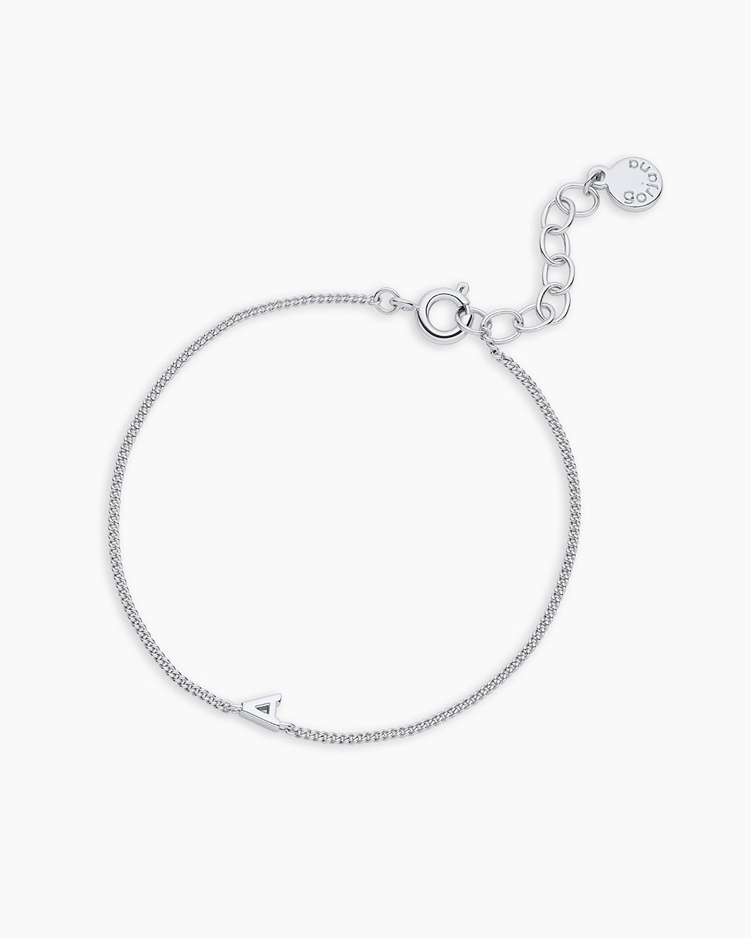 Wilder Mini Alphabet Bracelet || option:: Silver Plated, A