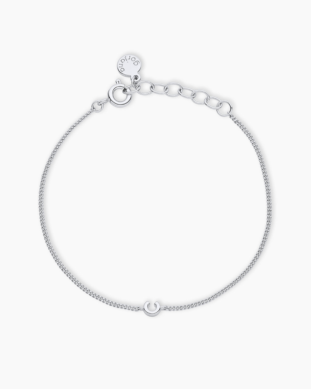 Wilder Mini Alphabet Bracelet || option:: Silver Plated, C