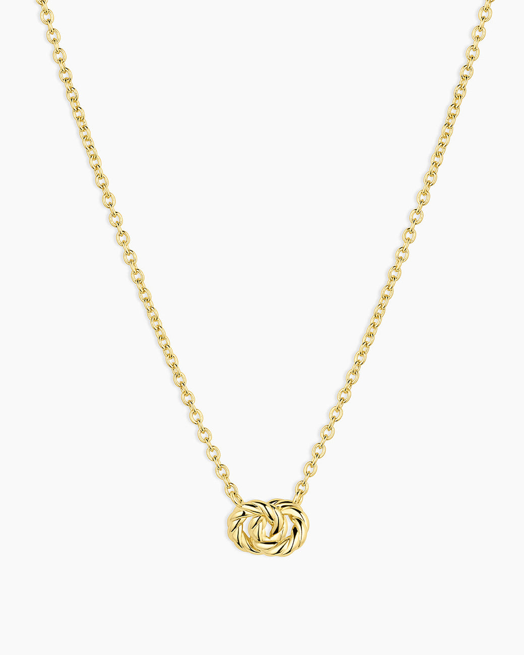 Crew Interlocking Necklace || option::18K Gold Plated
