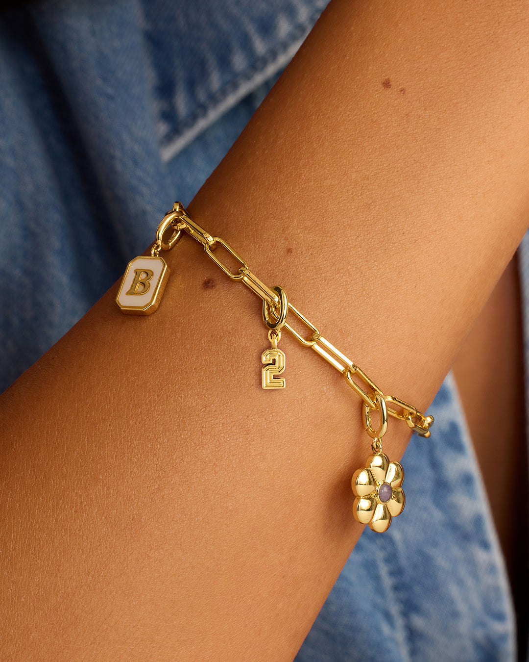 Varsity Sports Parker Charm || option::18K Gold Plated, 2