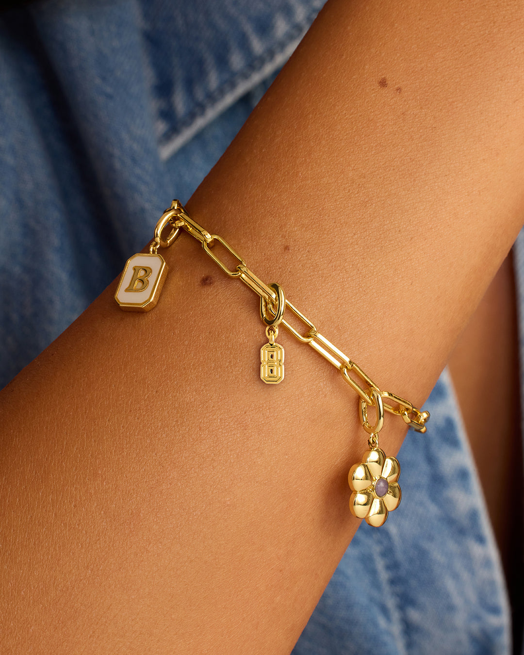 Varsity Sports Parker Charm || option::18K Gold Plated, 8