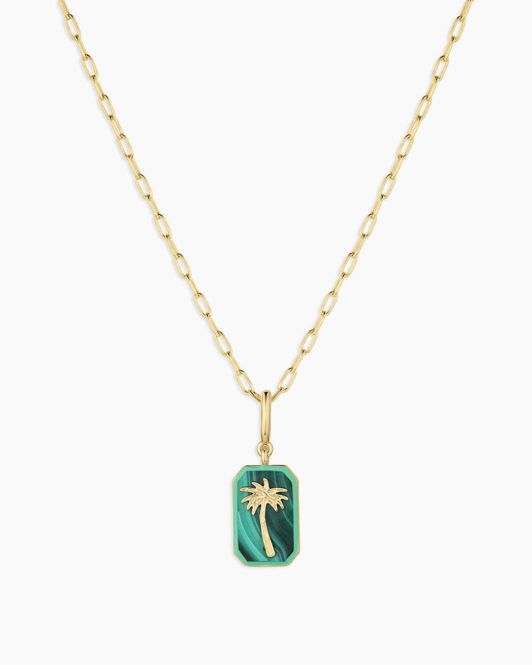 Power Gemstone Parker
 Charm Necklace Travel || option::18K Gold Plated