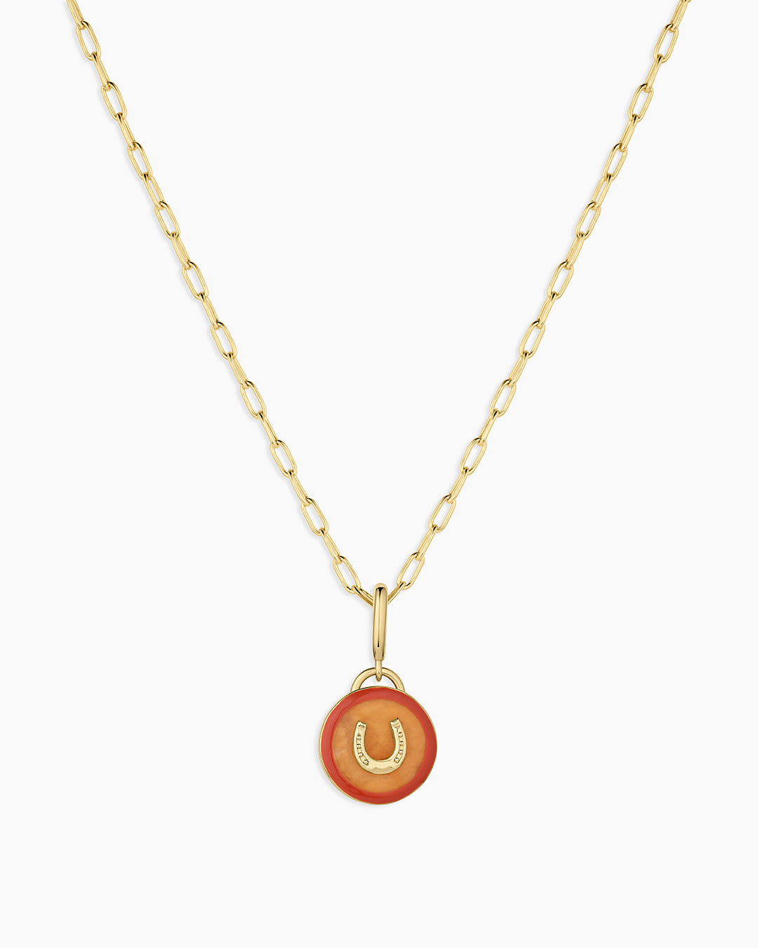 Power Gemstone Parker Charm Necklace Abundance || option::18K Gold Plated