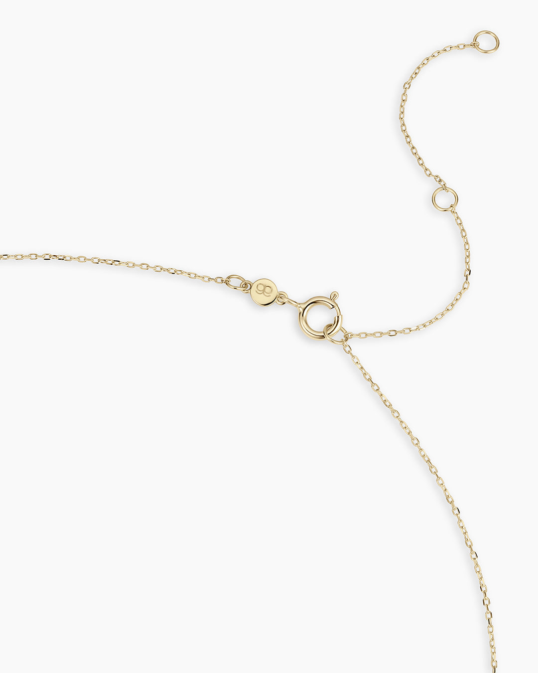 Diamond Script Alphabet Charm Necklace || option::14K Solid Gold, P