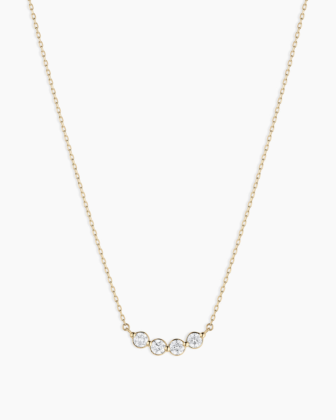 Lab Grown Diamond Halo Cluster Necklace || option::14K Solid Gold