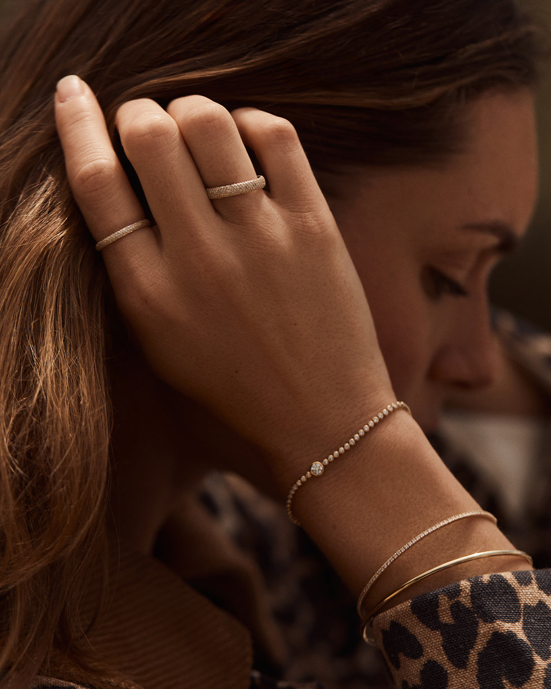Diamond Melbourne Cuff || option::14K Solid Gold, 7 in.