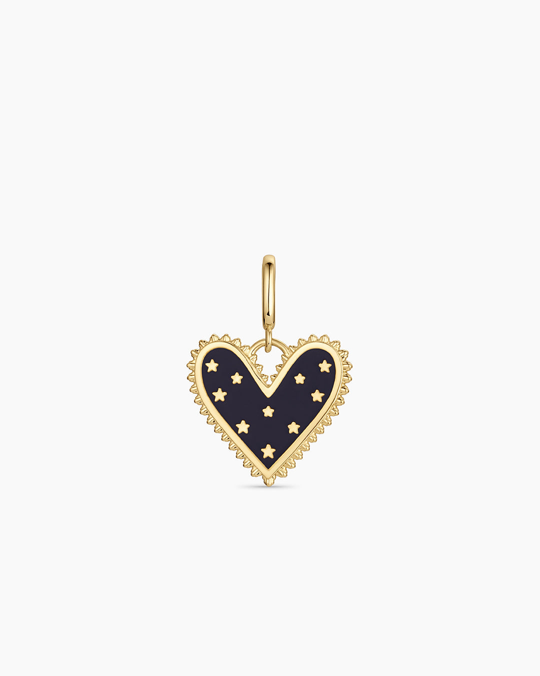 Vintage Heart Star Parker Charm || option::18K Gold Plated