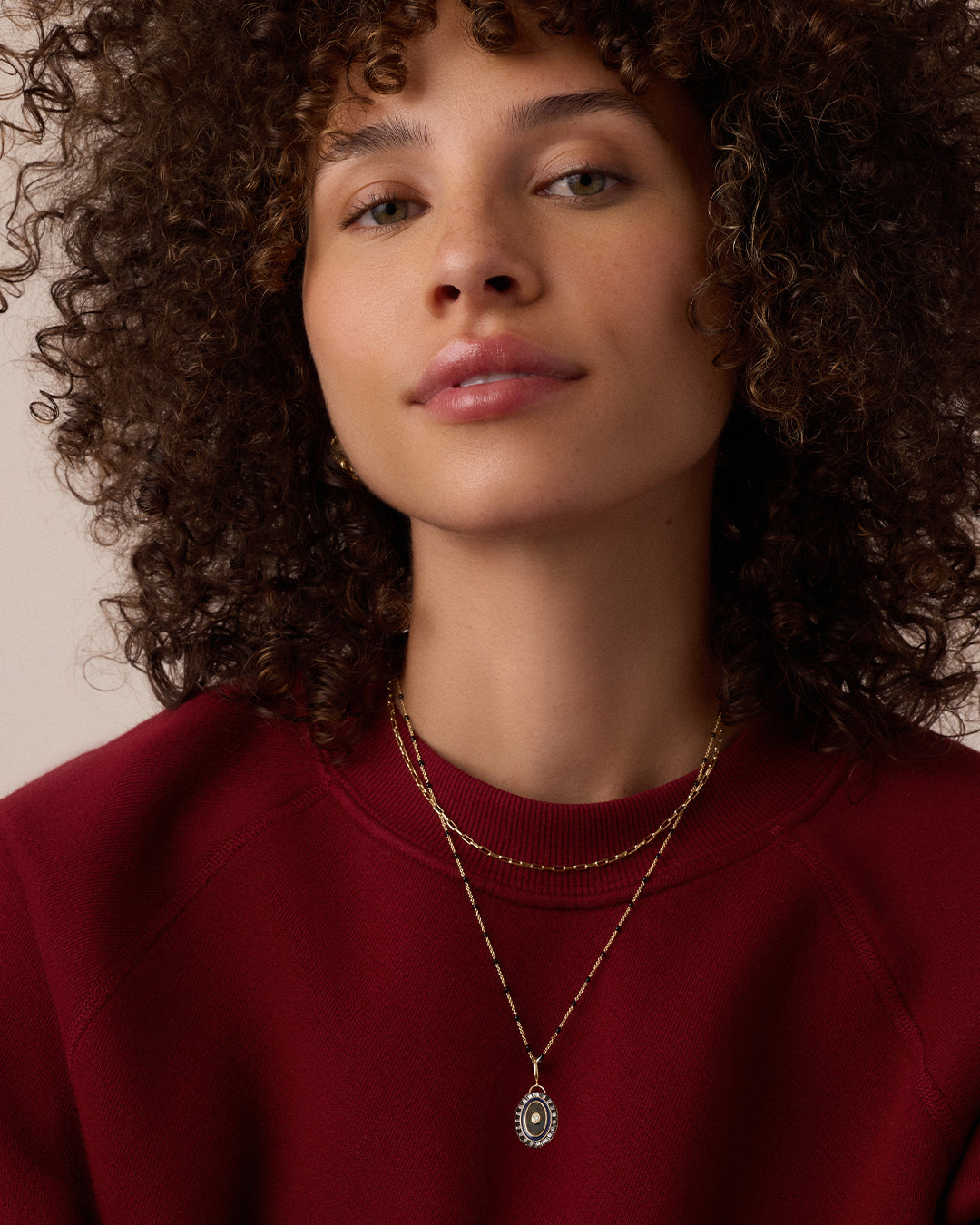 Vintage Coin Charm Necklace || option::18K Gold Plated