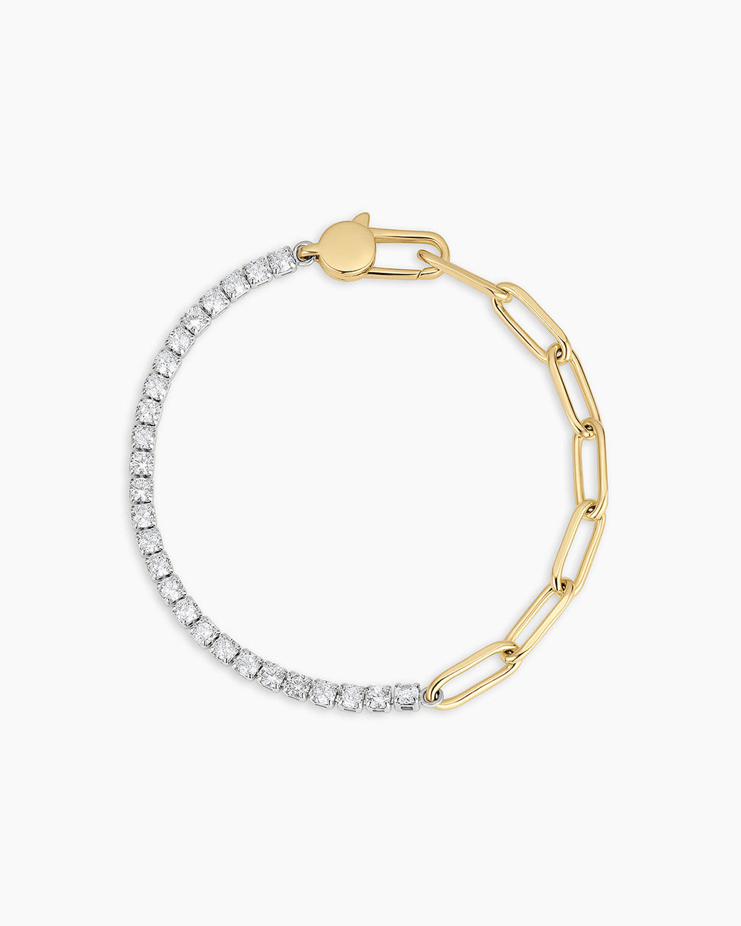 Florence Tennis Chain Bracelet || option::18K Gold Plated