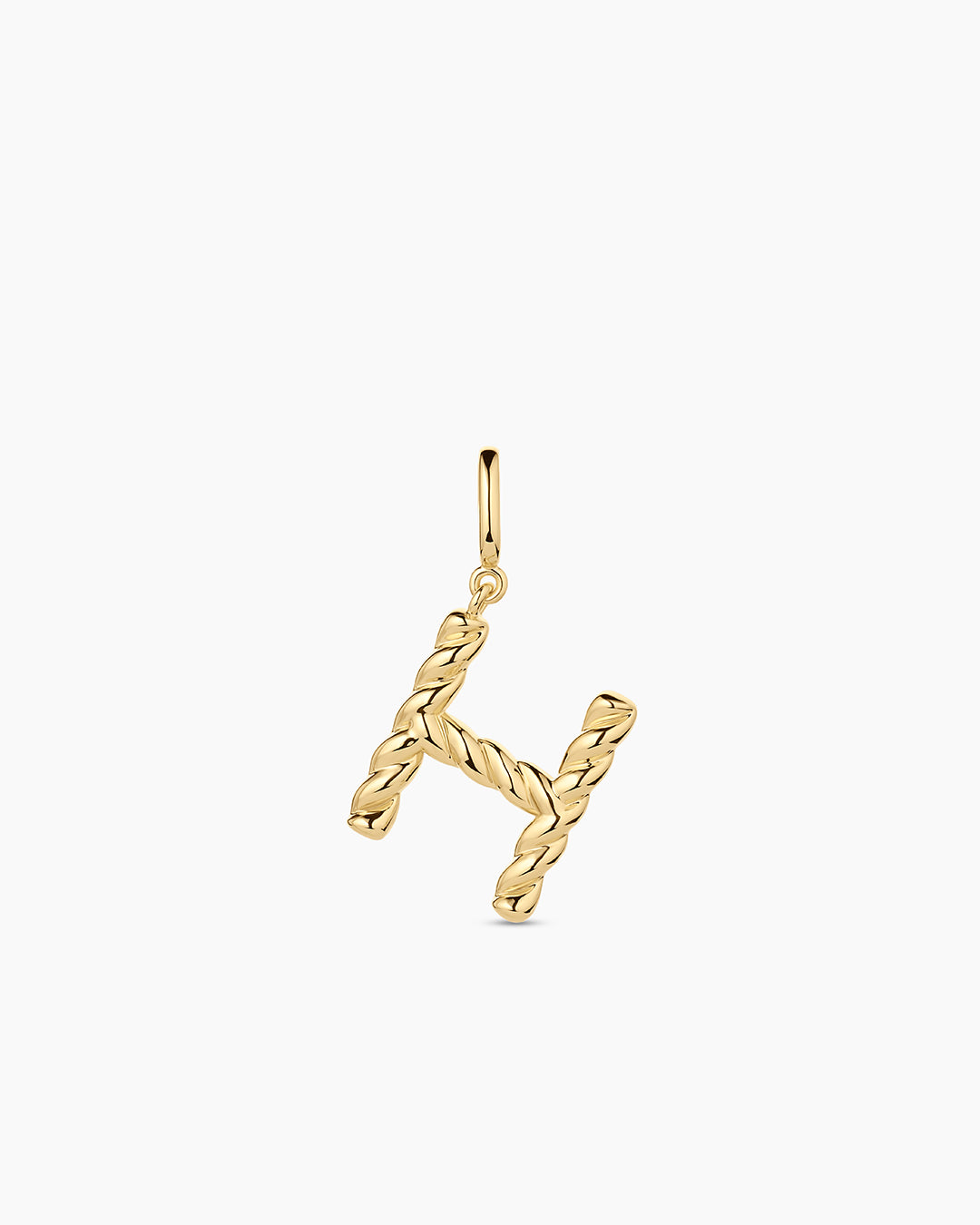 Crew Alphabet Statement Charm || option::18K Gold Plated, H