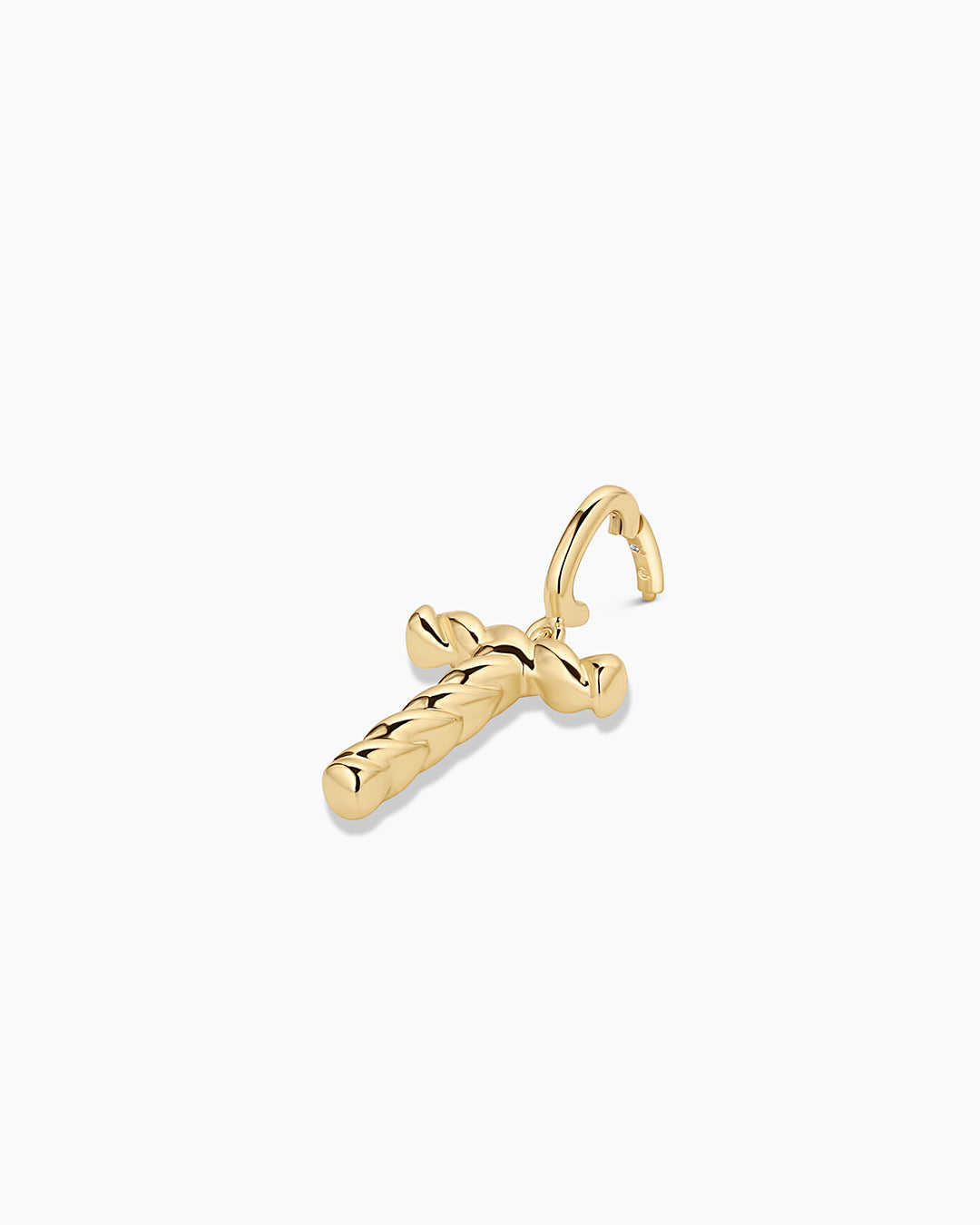 Crew Alphabet Statement Charm || option::18K Gold Plated, T