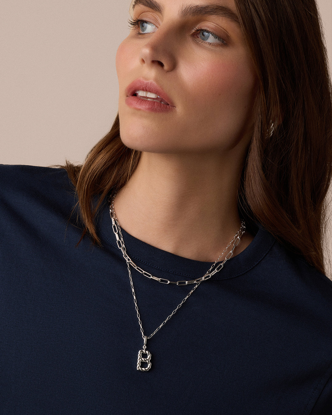 Crew Alphabet Statement Charm || option::Silver Plated, Y