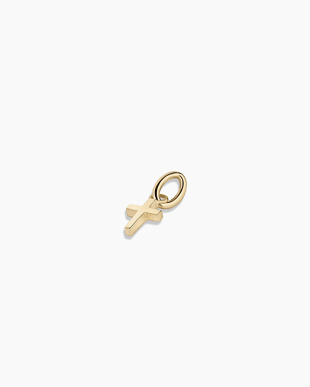 14K Gold Cross Charm || option::14K Solid Gold