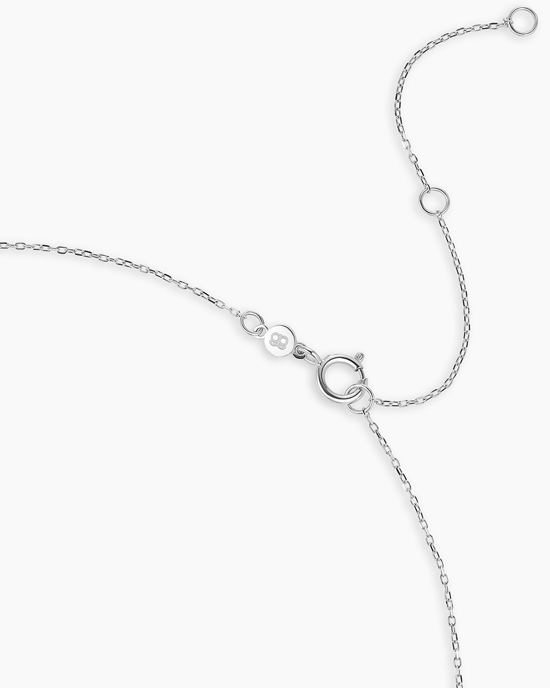Diamond Vintage Alphabet Charm Necklace || option::14K Solid White Gold, Y