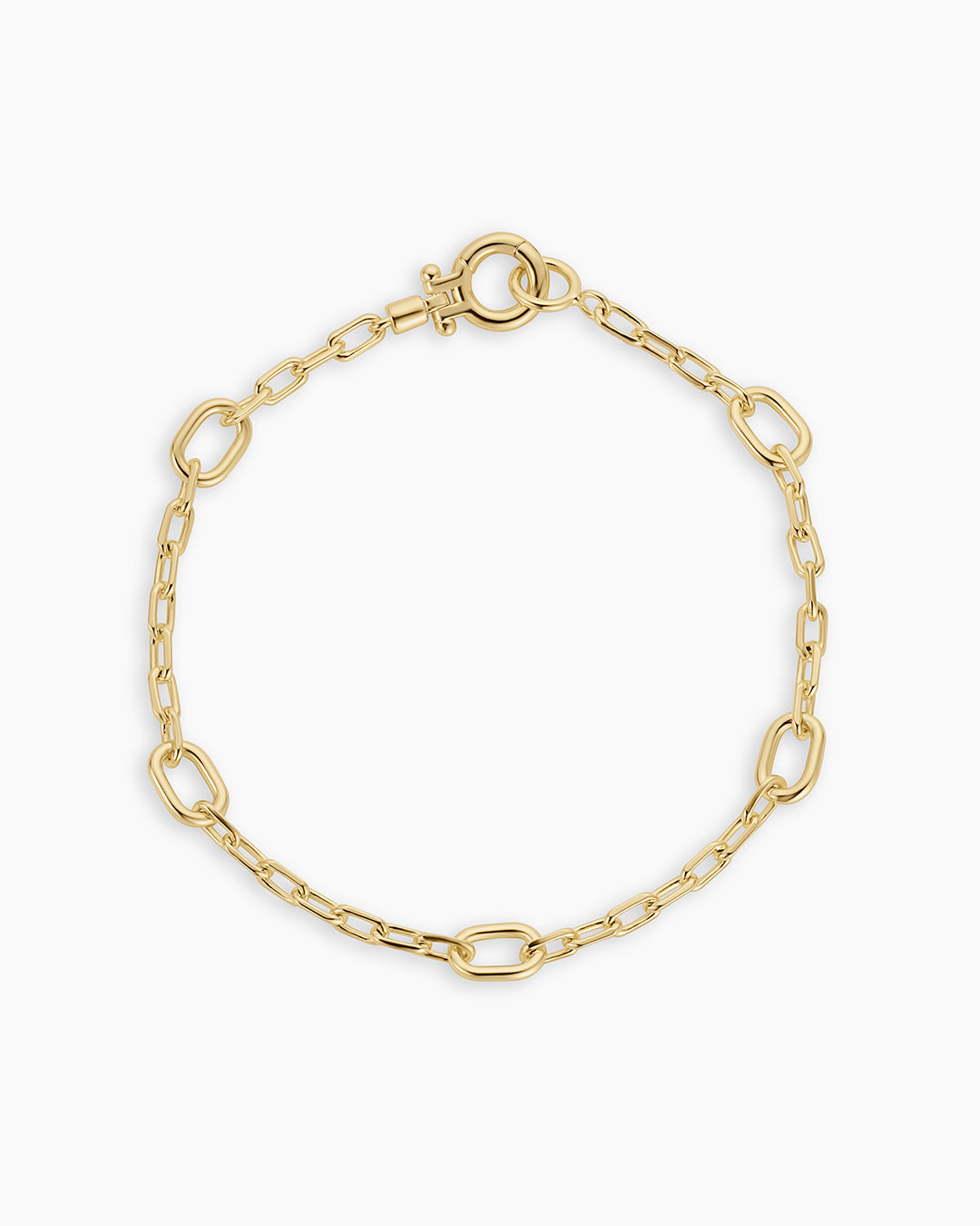 Parker Charm Link Bracelet || option::18K Gold Plated