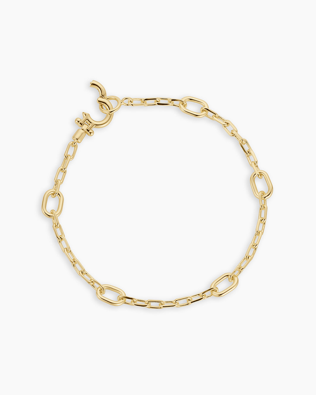 Parker Charm Link Bracelet || option::18K Gold Plated