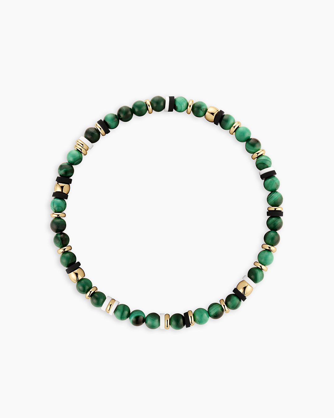 Power Gemstone Harbor Bracelet - Malachite || option::18K Gold Plated, Malachite - Travel