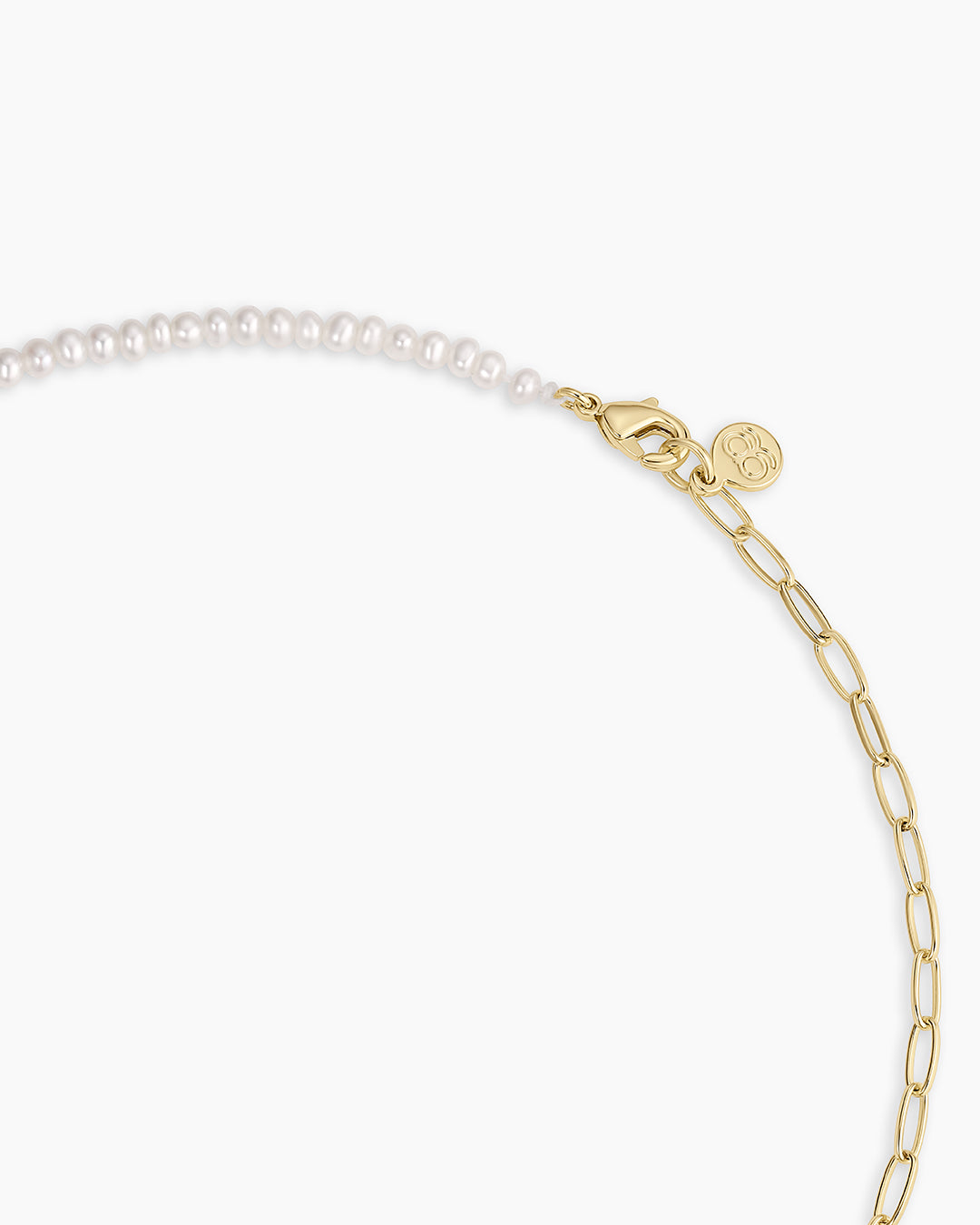 Lou Pearl Alphabet Necklace || option::18K Gold Plated, K