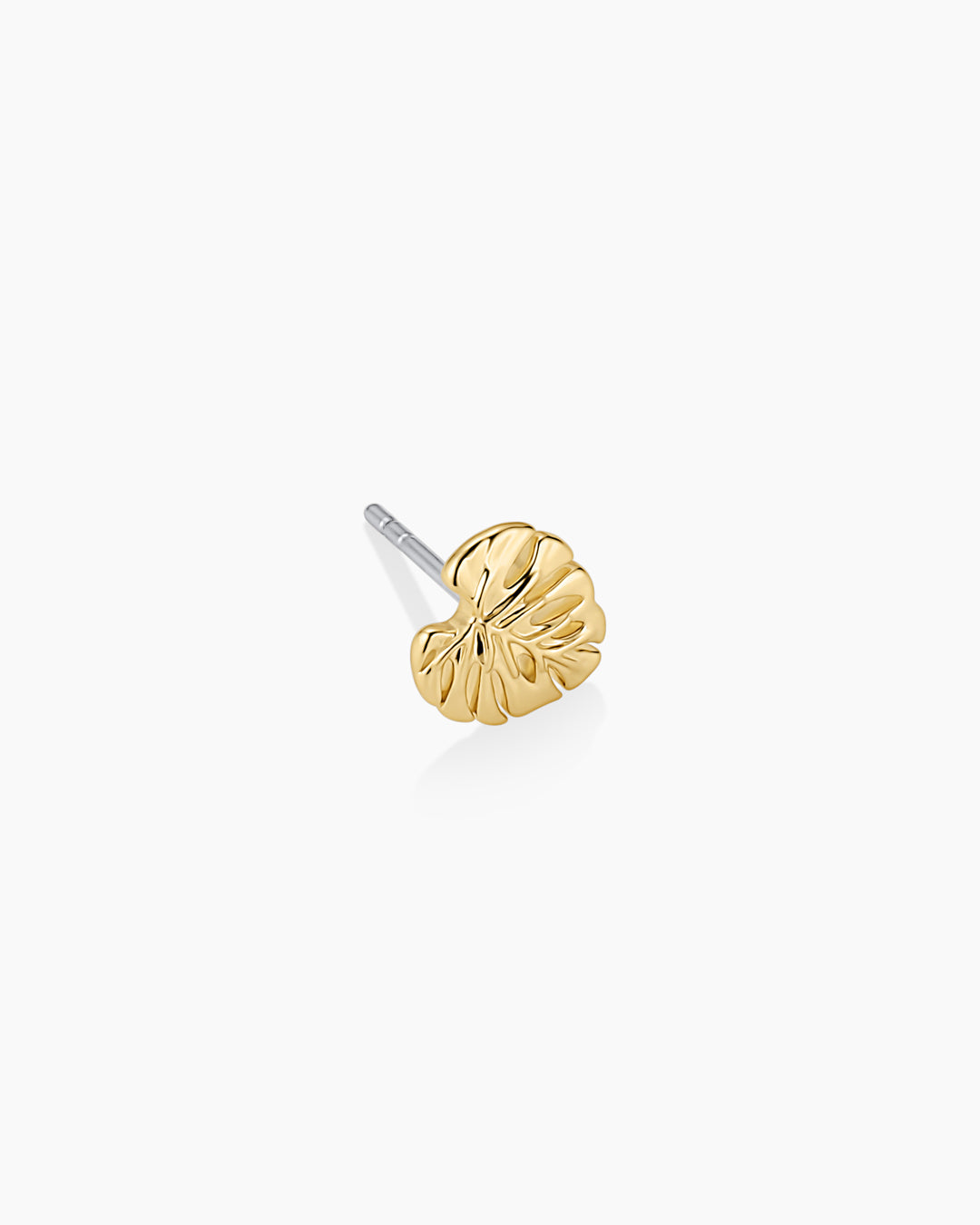 Monstera Single Stud || option::18K Gold Plated