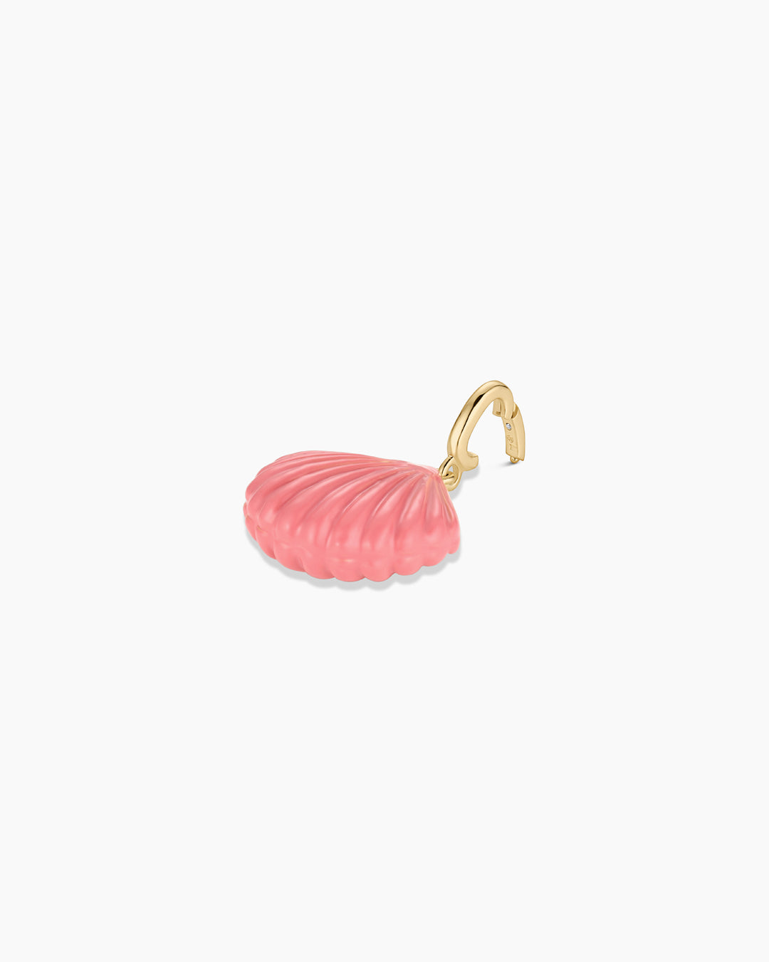 Scallop Enamel Parker Charm || option::18K Gold Plated, Pink